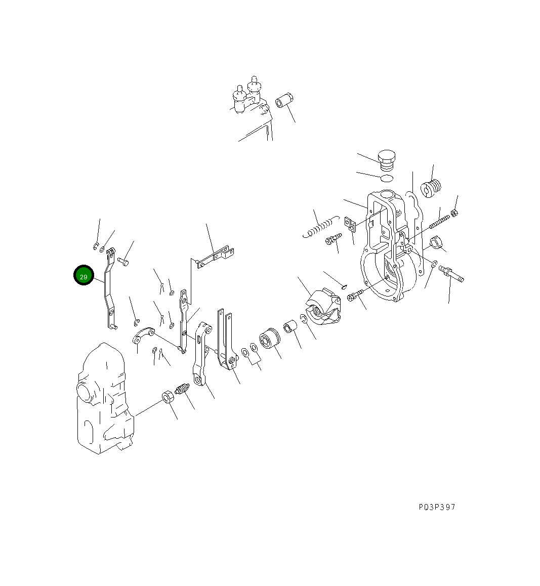 Рычаг DK154401-0120 Komatsu