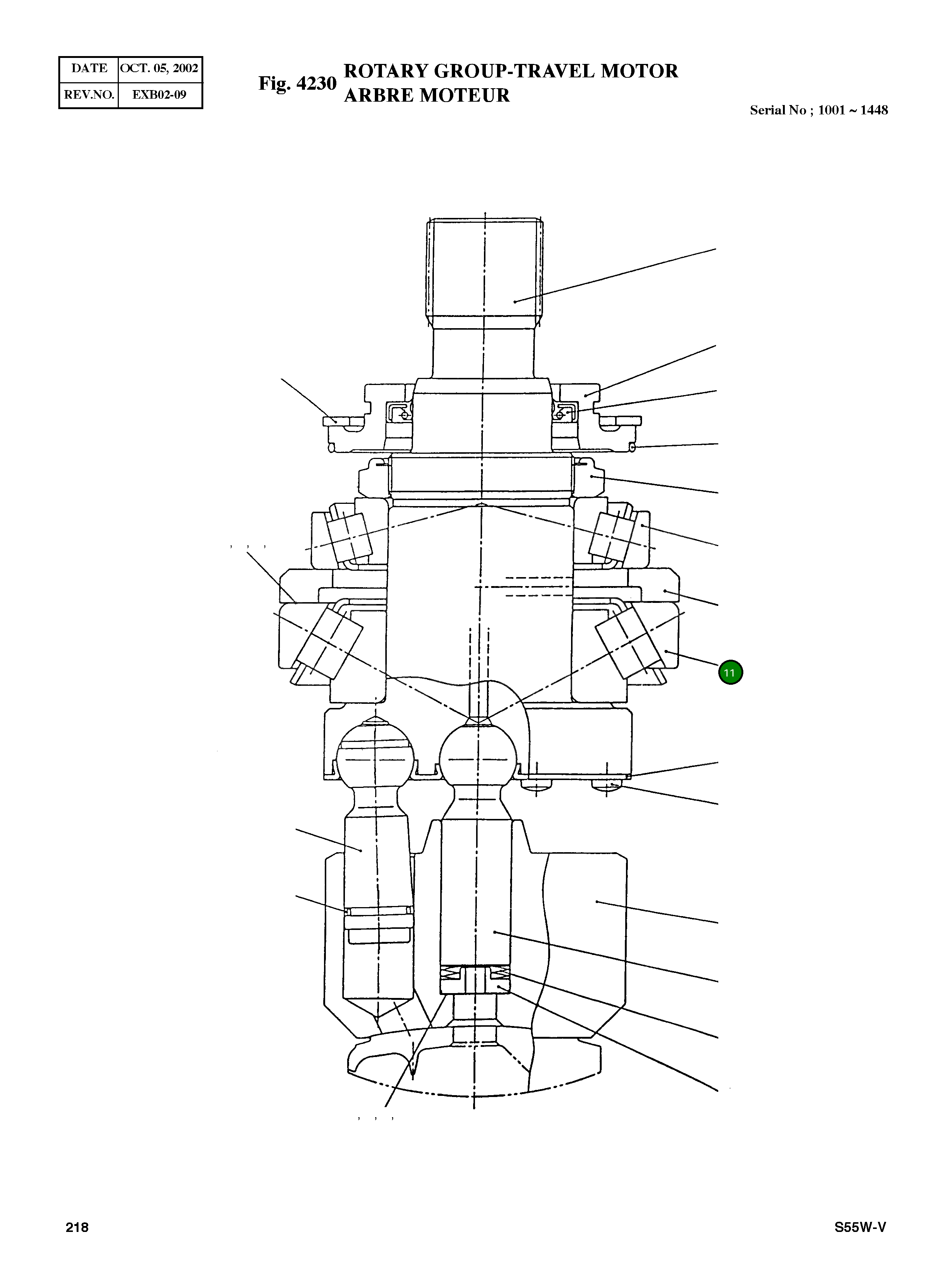 Подшипник 1100232111 Komatsu