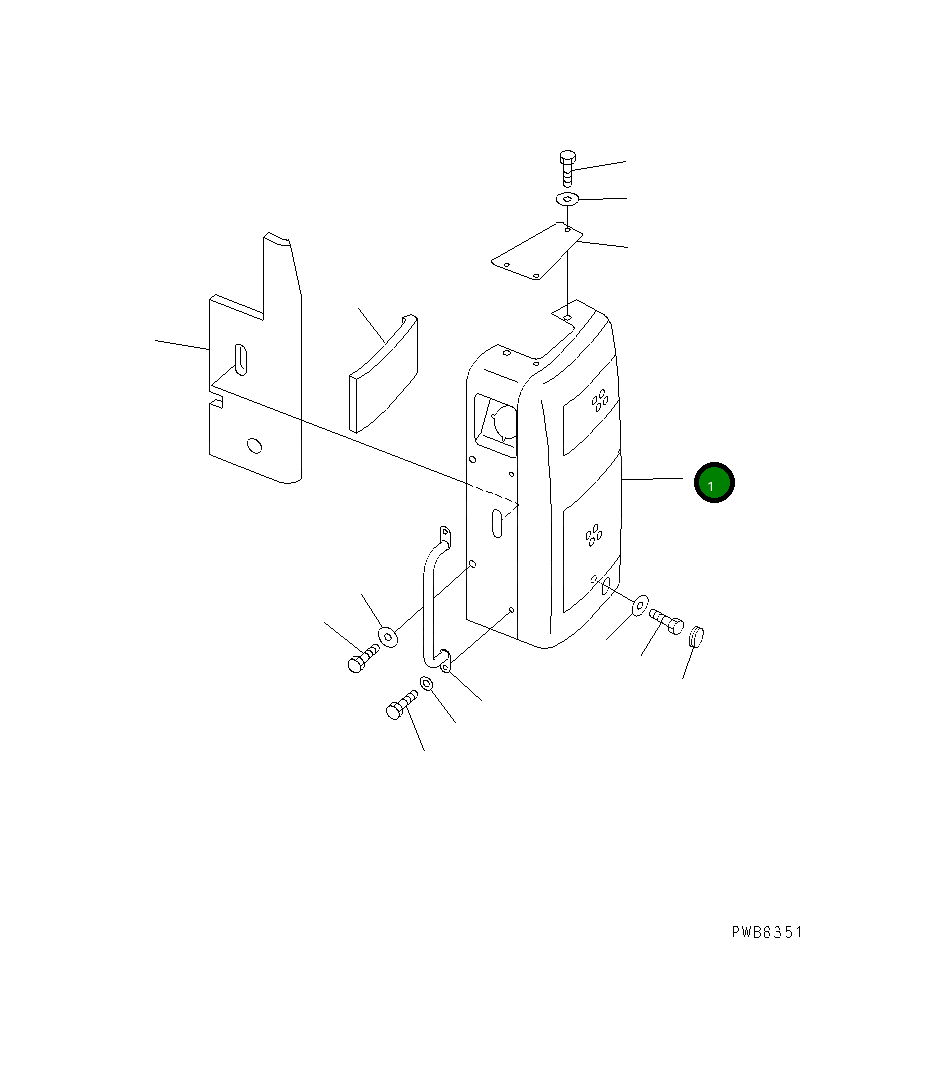 Крышка 22U-54-11123  Komatsu