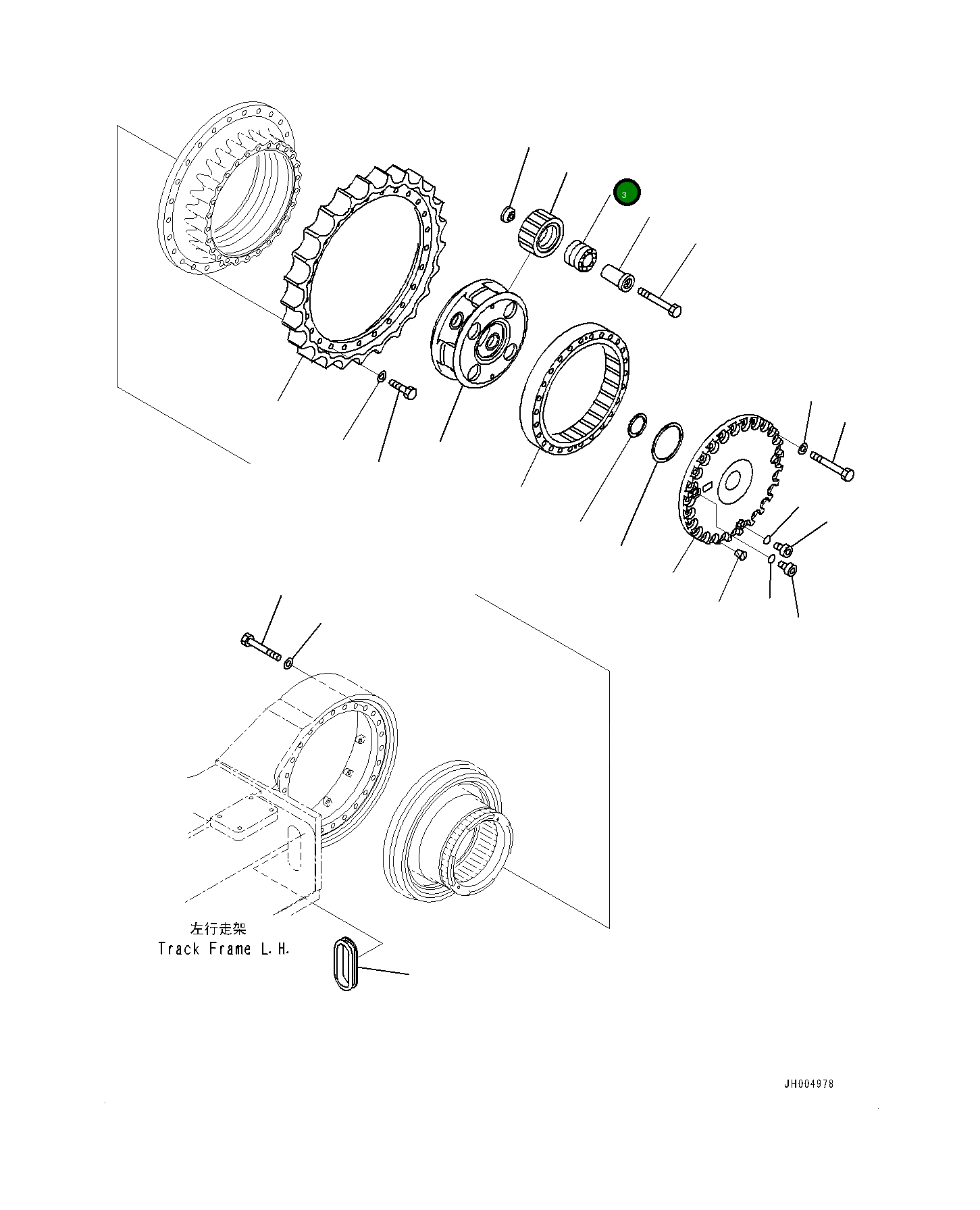 Подшипник 21M-09-31110 Komatsu