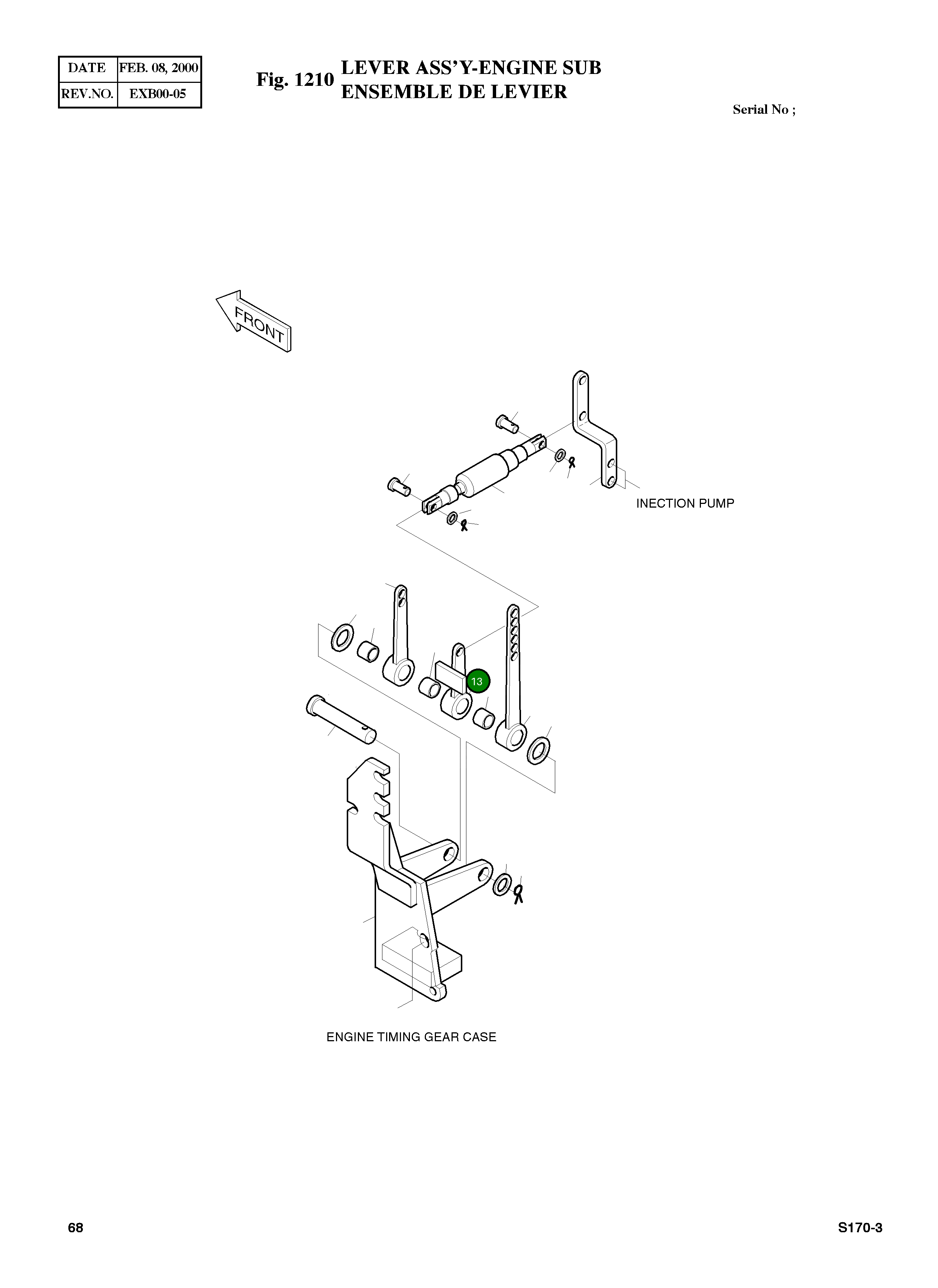 Рычаг 133-00024 Komatsu