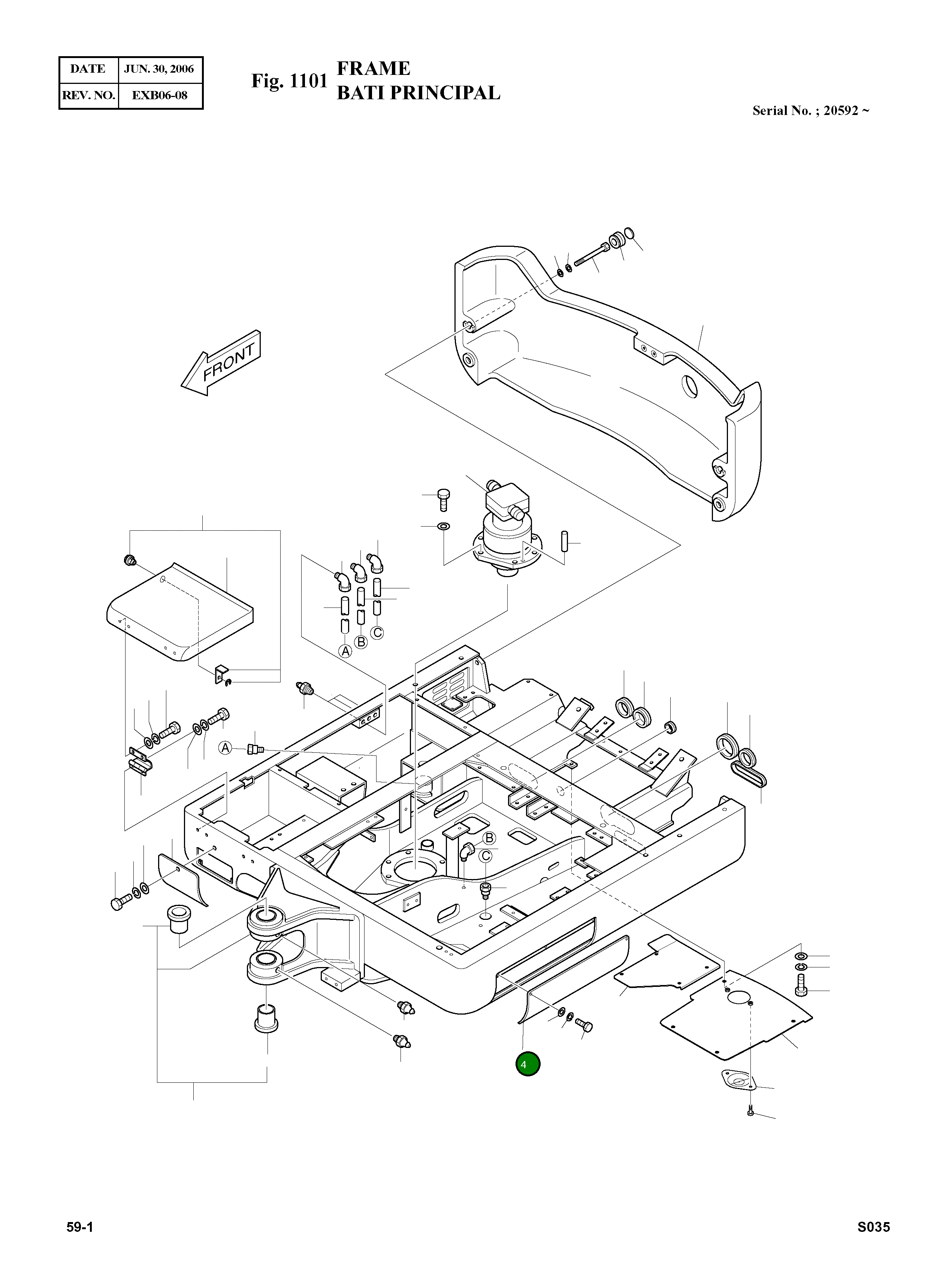 Крышка (A) 2191-3806G Komatsu