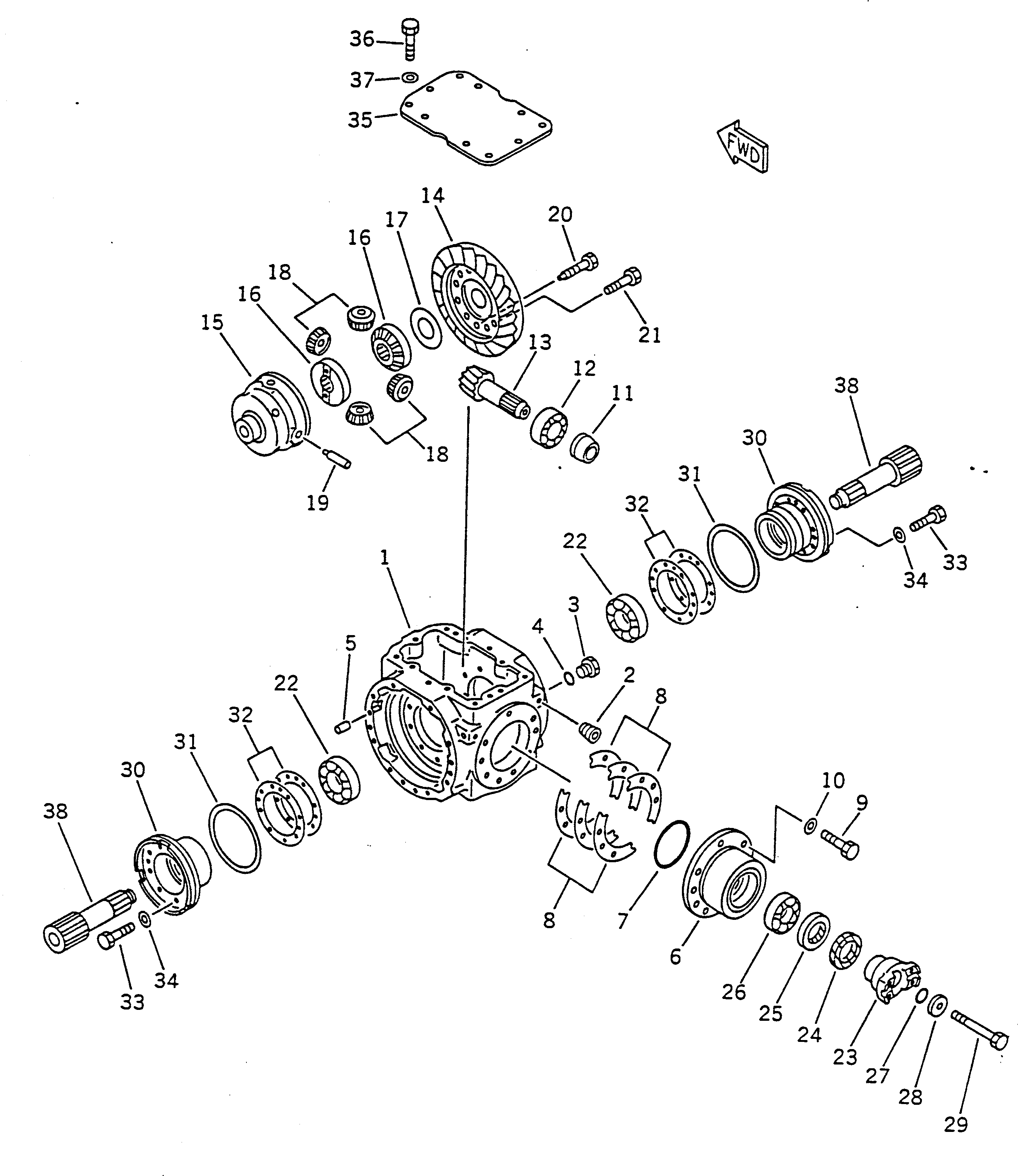 Крышка 42A-22-13120 Komatsu