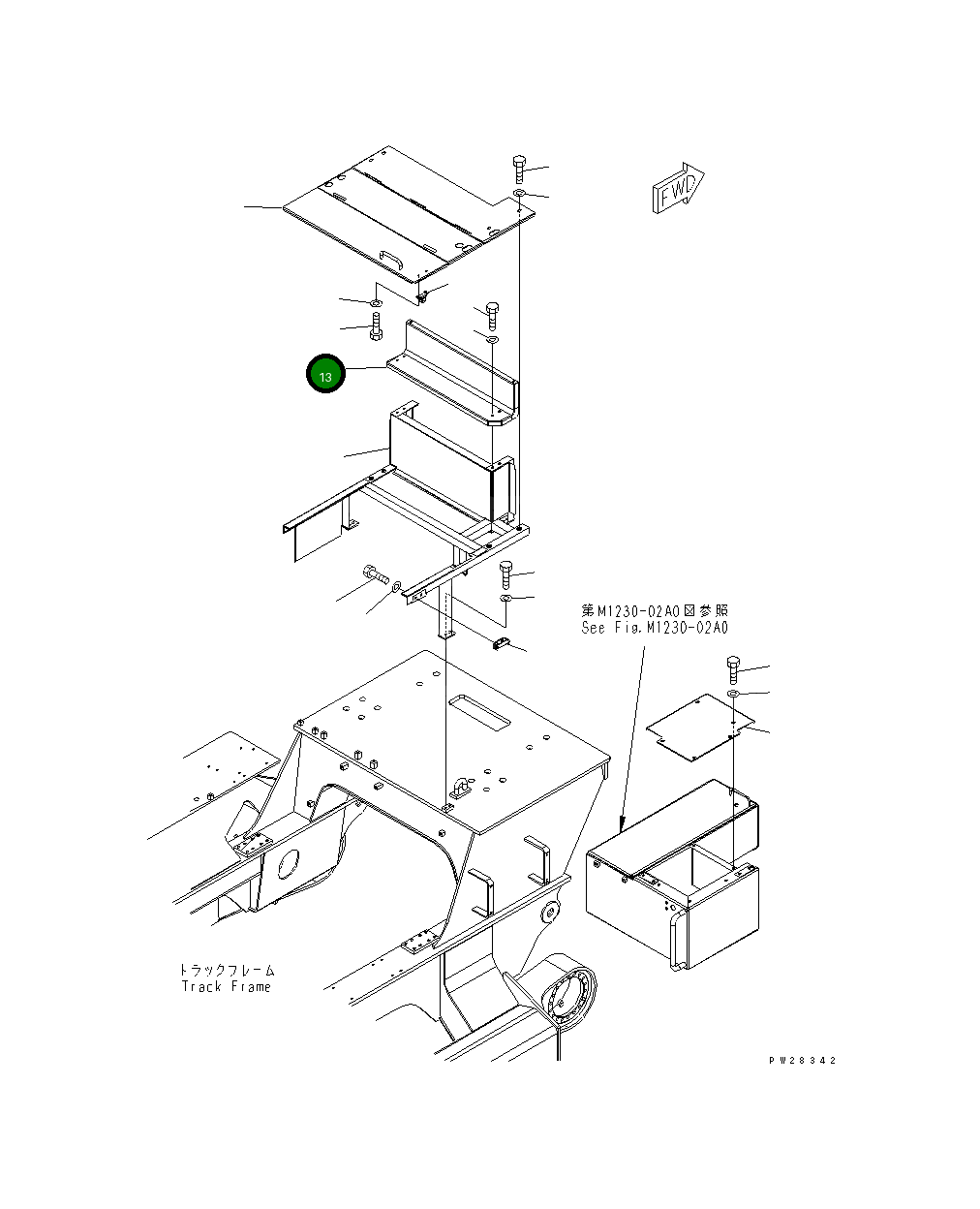 Крышка 8255-54-4392  Komatsu
