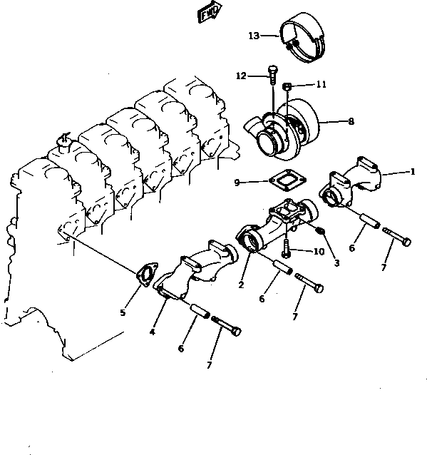 Крышка 6151-13-5611  Komatsu