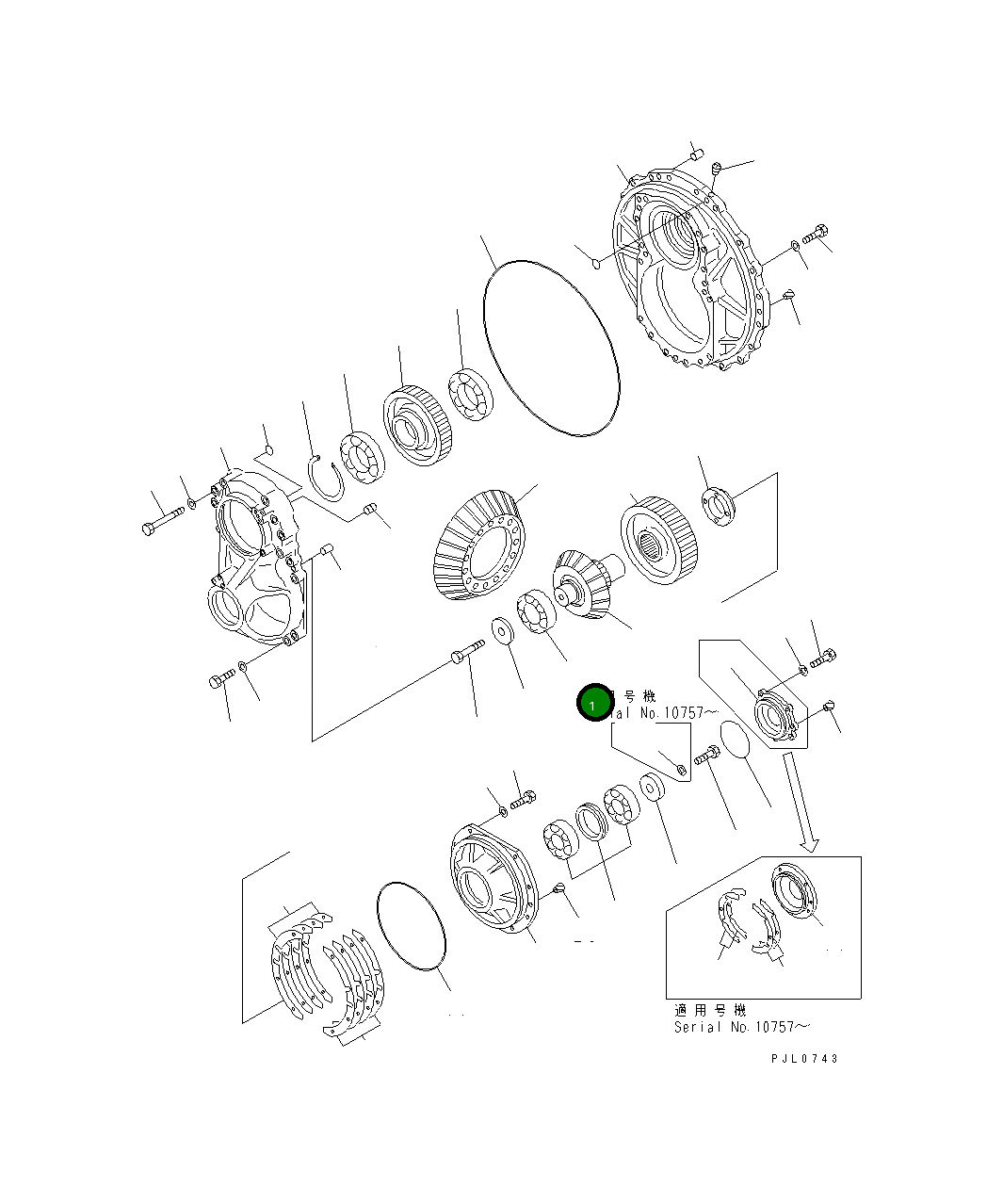 Подшипник 198-22-29530 Komatsu