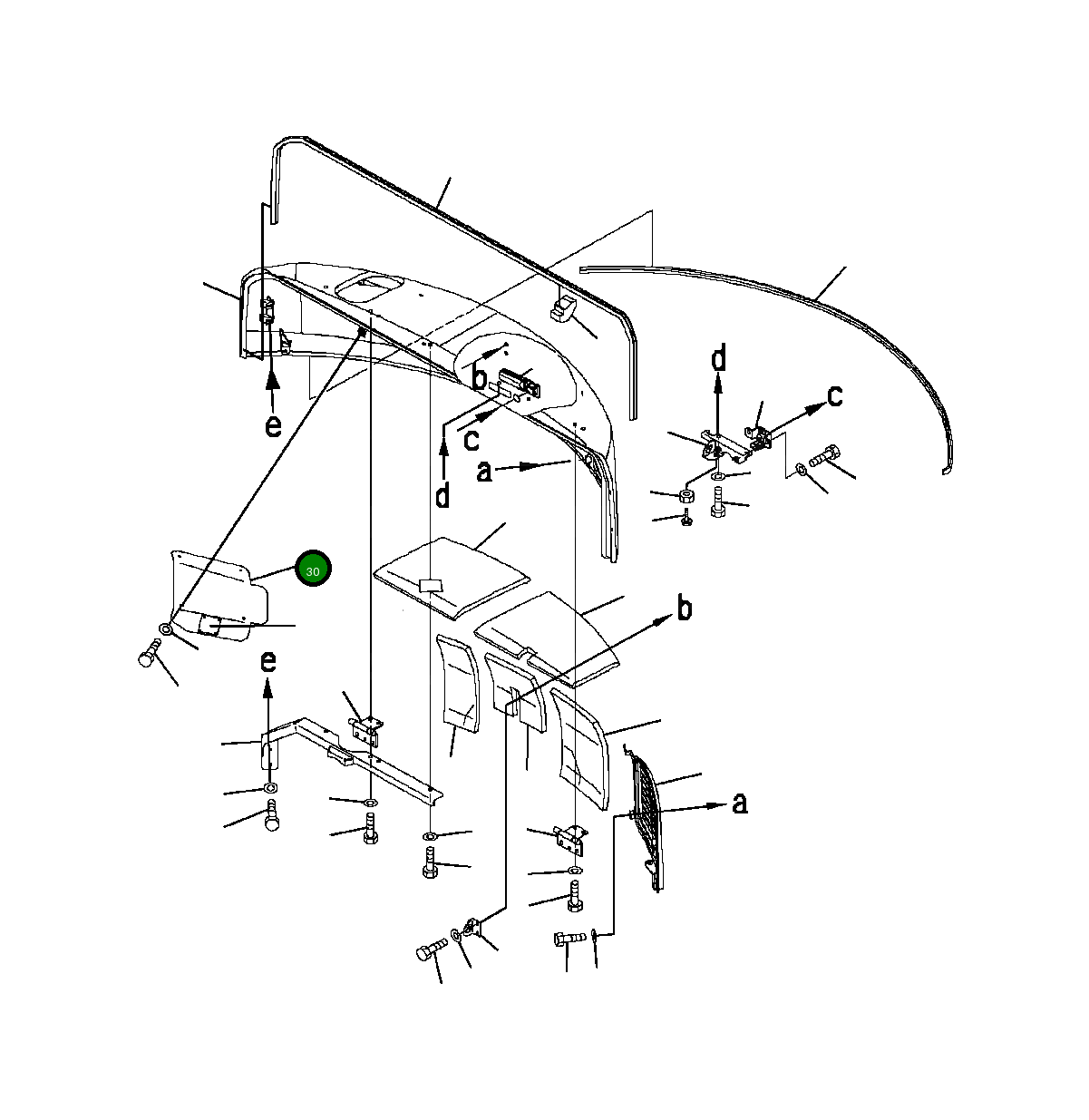 Крышка 22P-54-12840  Komatsu