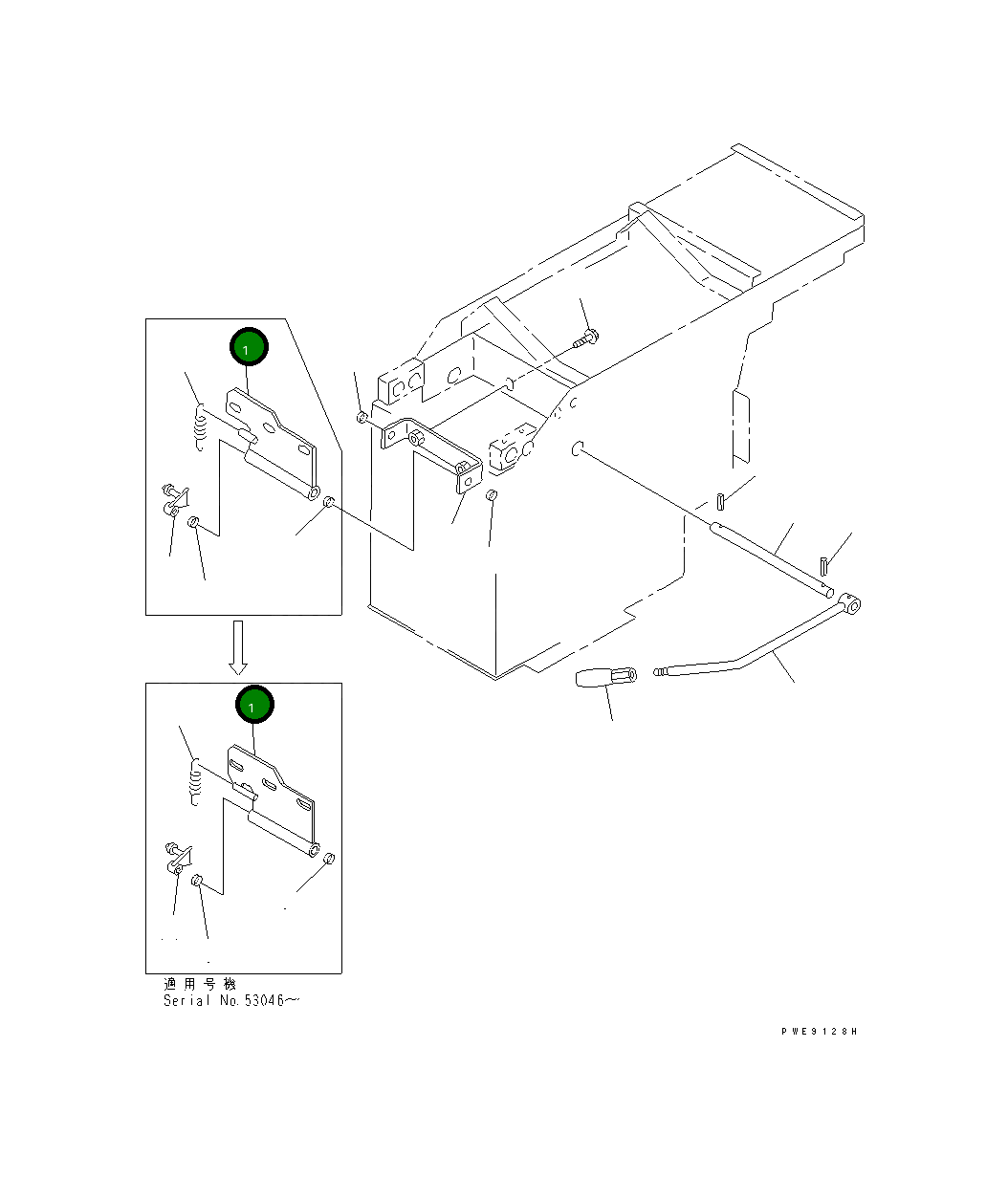 Рычаг 421-43-28150 Komatsu