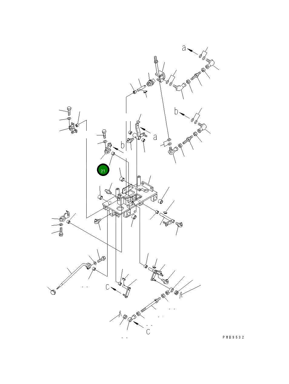 Рычаг 198-43-51621 Komatsu