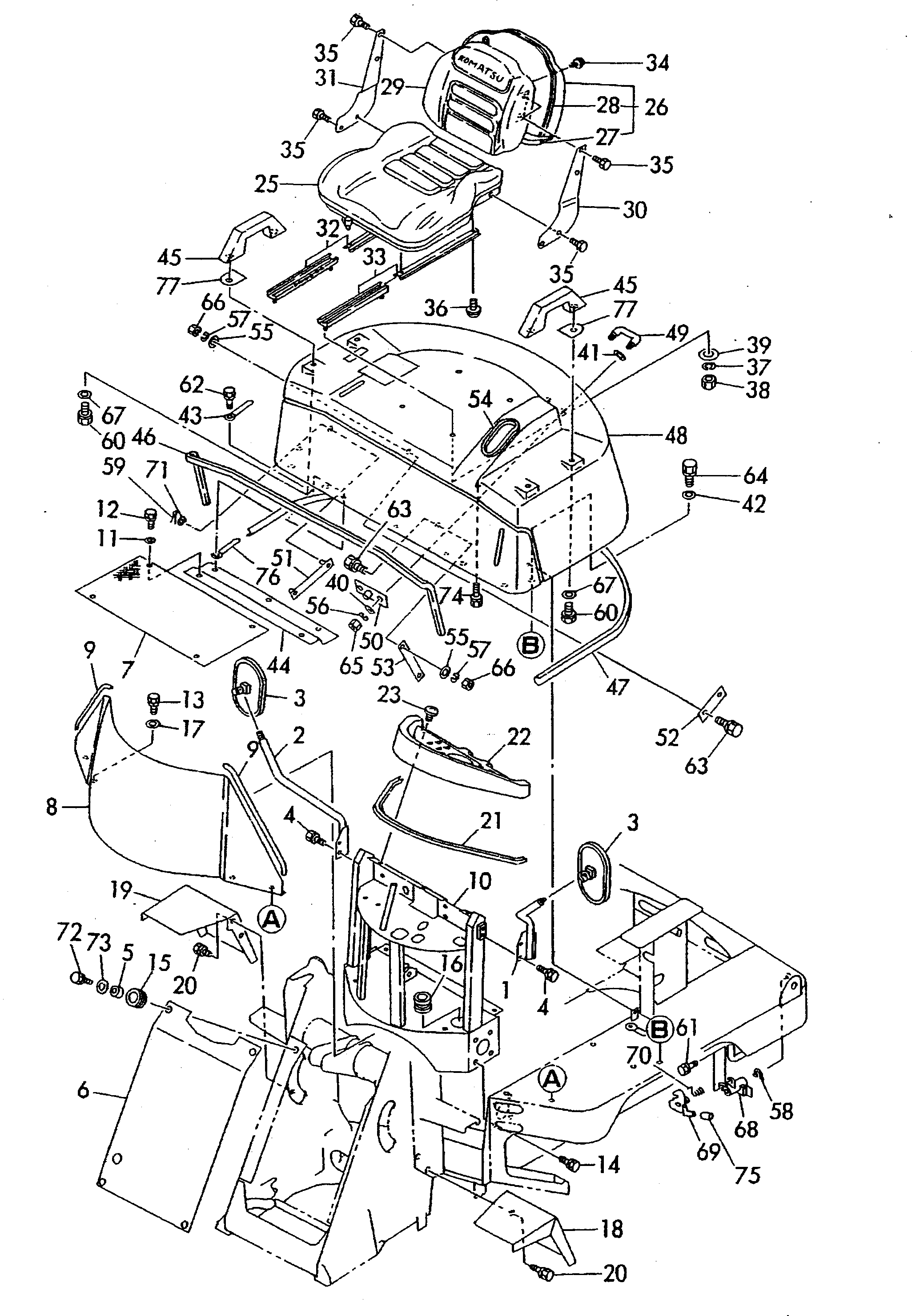 Крышка YM172519-61580 Komatsu
