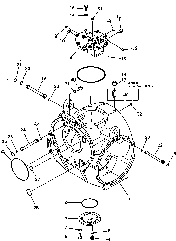Крышка 198-22-24150 Komatsu