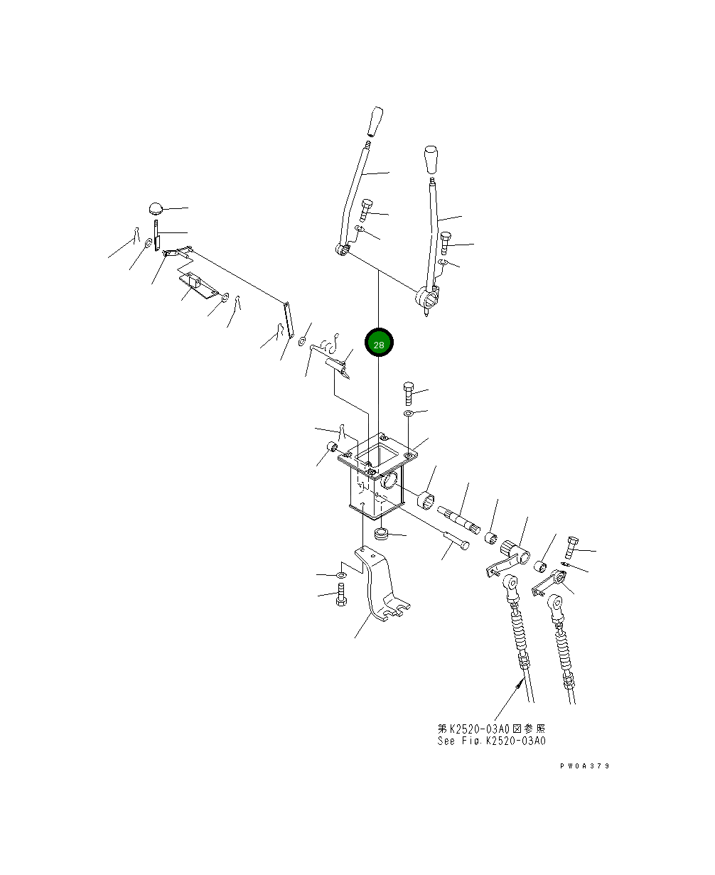 Рычаг 124-960-5610 Komatsu