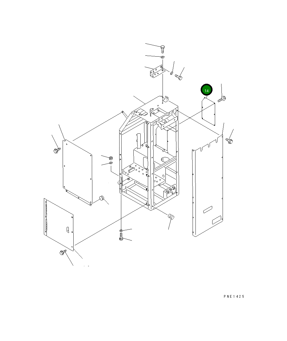 Крышка 428-54-12370  Komatsu