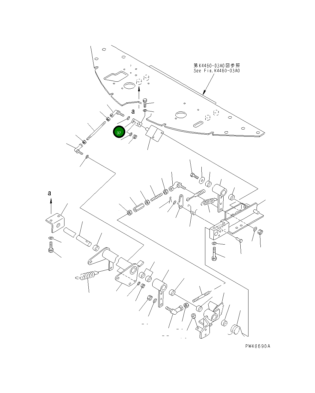 Рычаг 363-43-37280 Komatsu