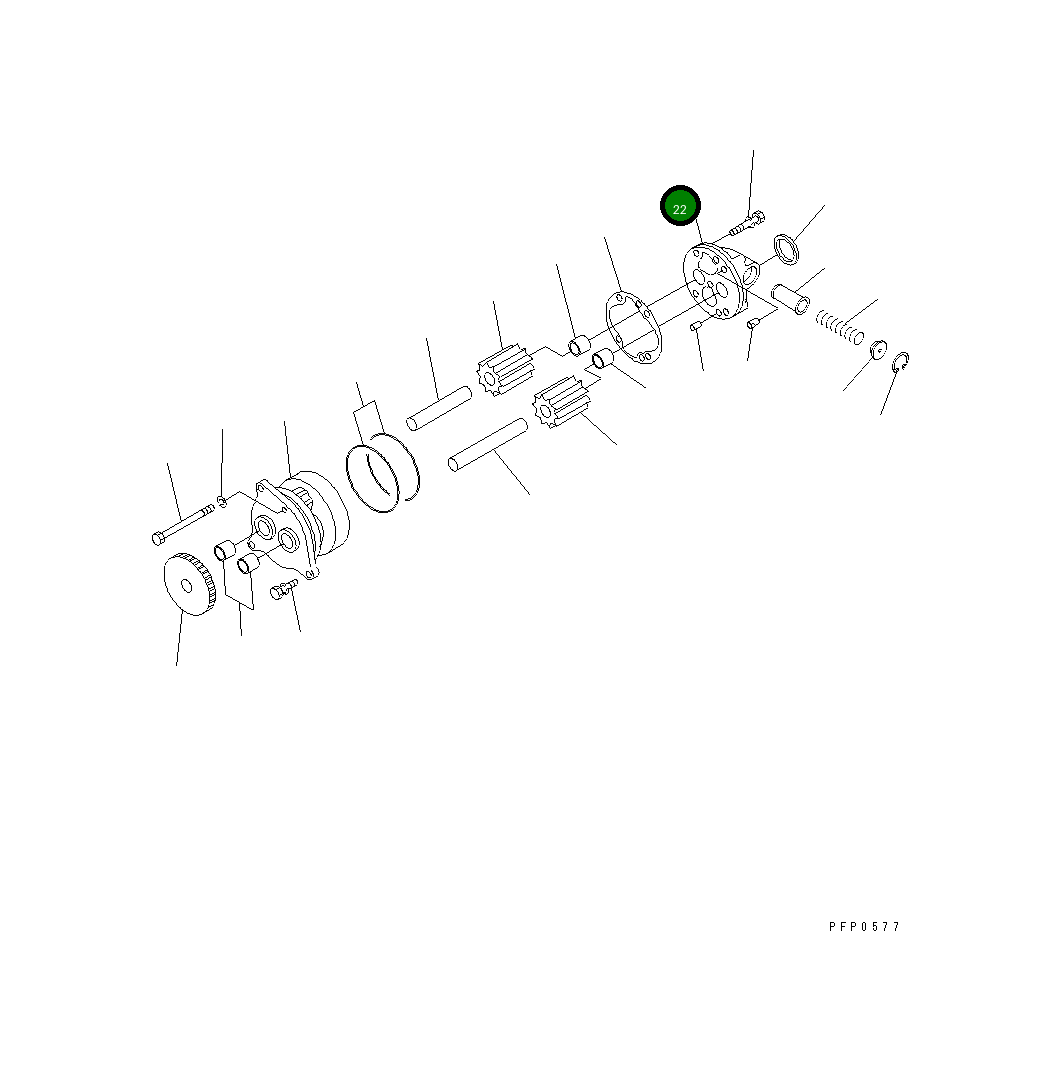 Крышка CU3096328 Komatsu
