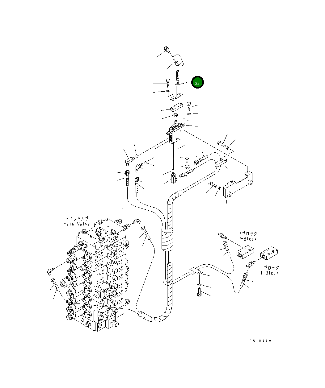 Рычаг 22U-43-21720 Komatsu