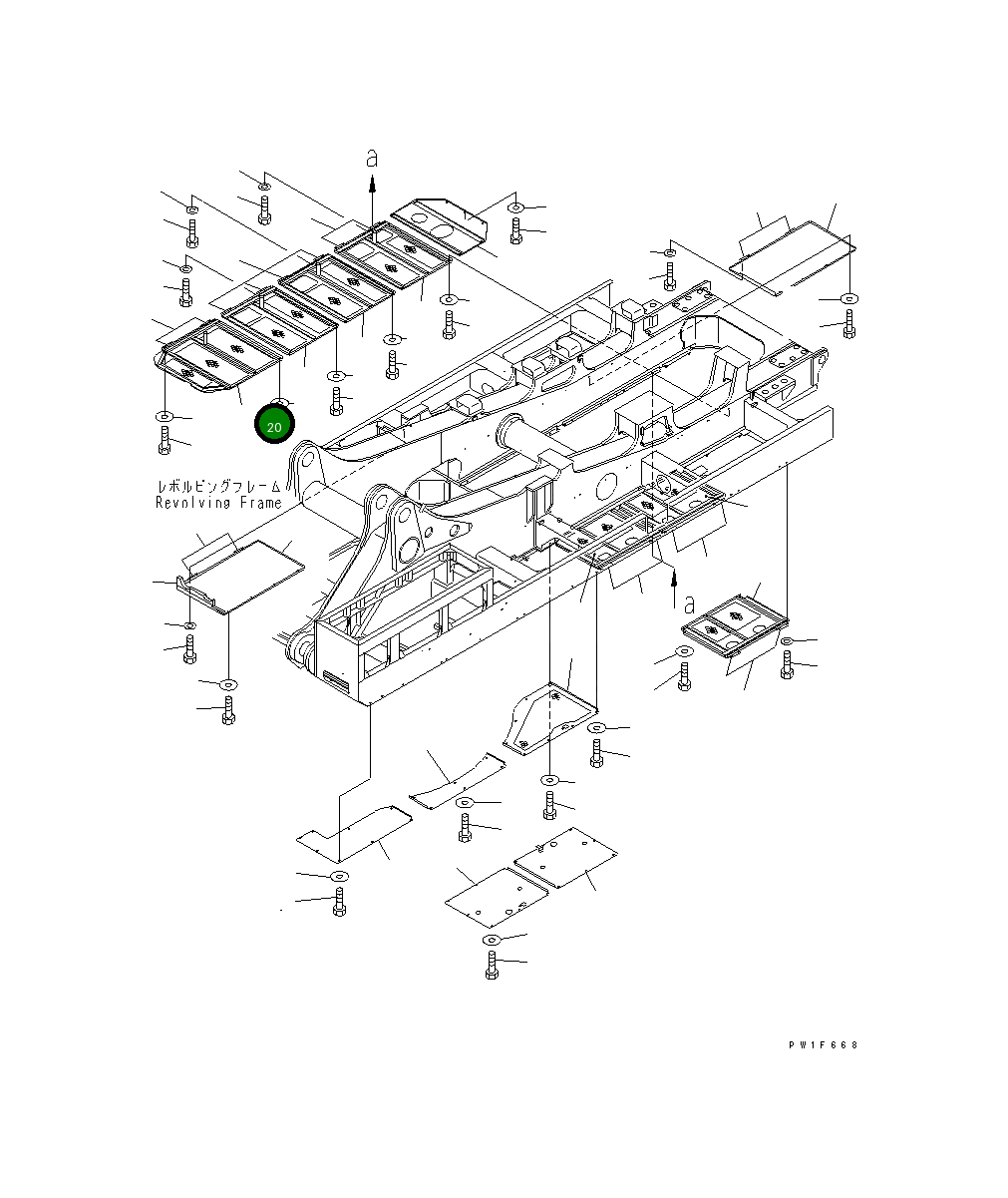 Крышка 21T-54-65680 Komatsu