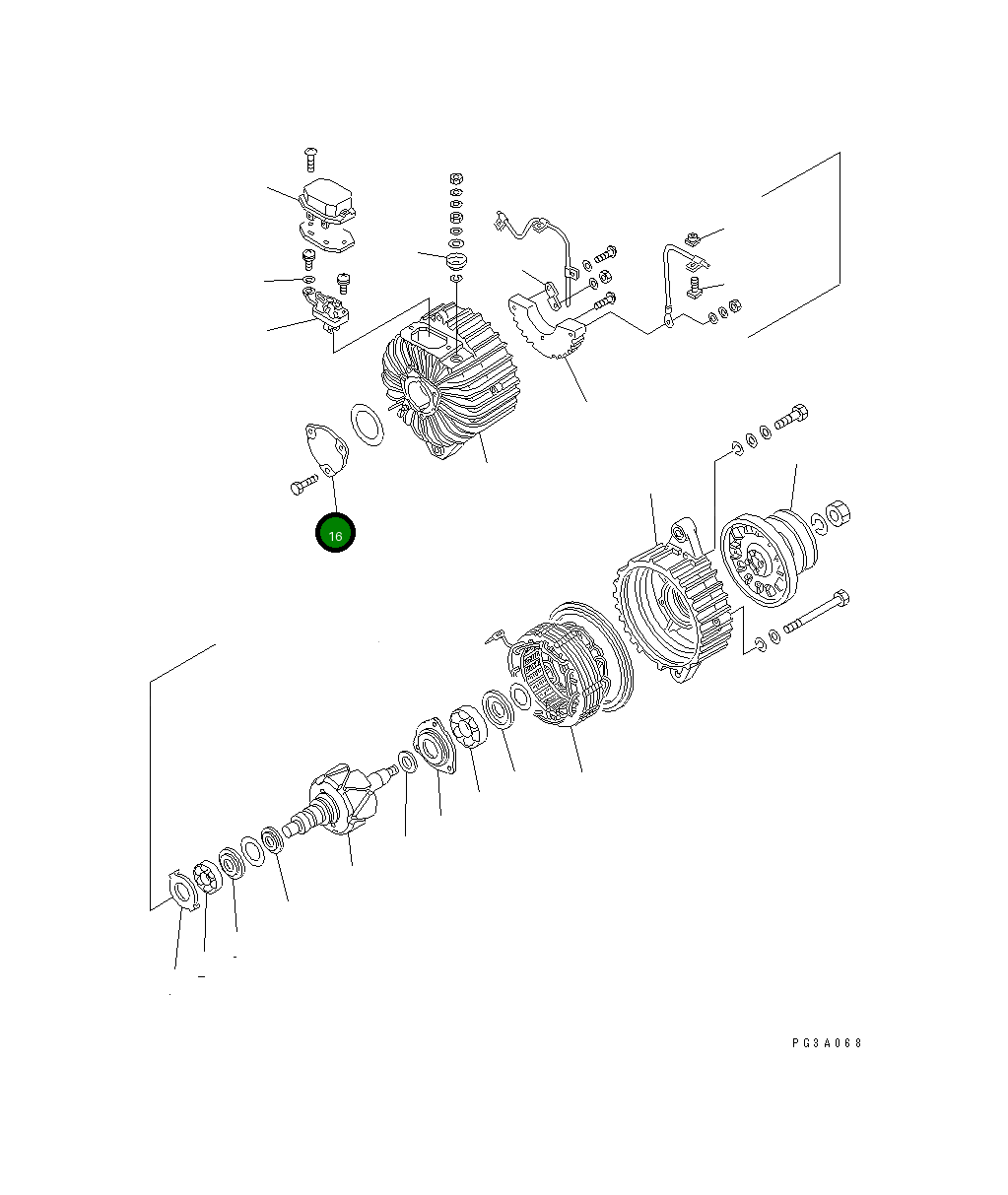 Крышка KD1-33301-0293 Komatsu