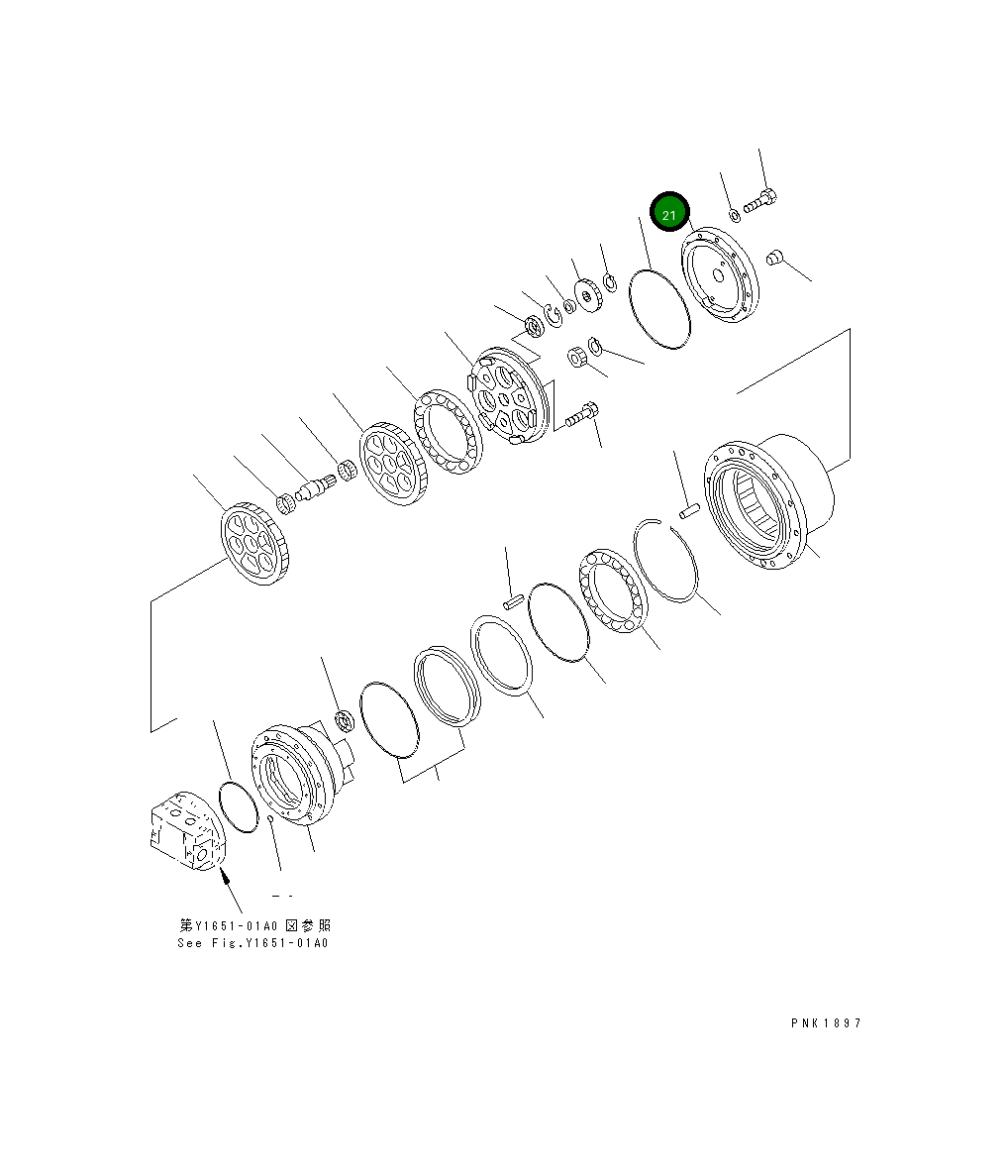 Крышка TZ200B1008-00  Komatsu