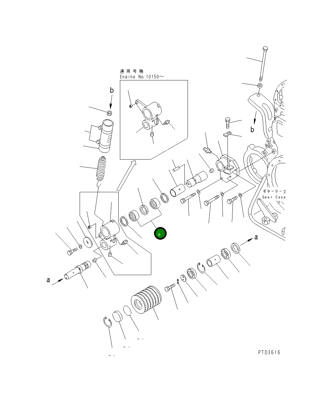 Подшипник 6166-61-3810 Komatsu