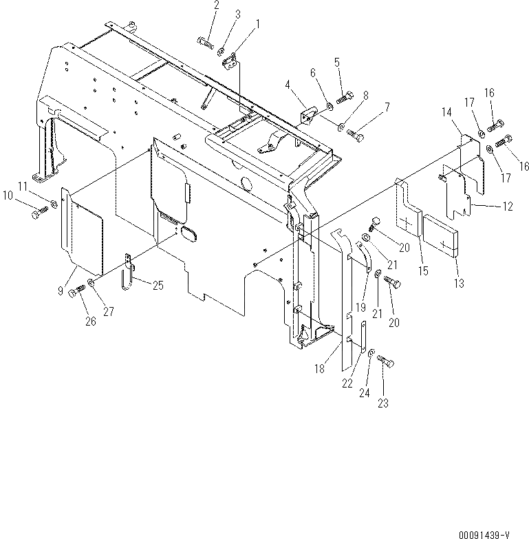 Крышка 201-54-87260 Komatsu