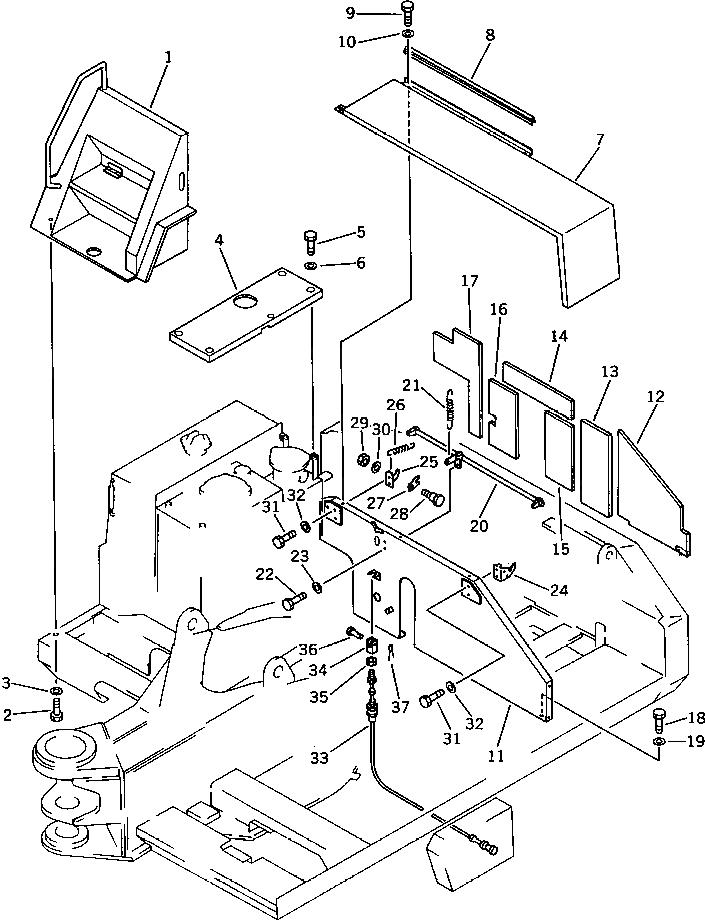 Рычаг 202-54-58230 Komatsu