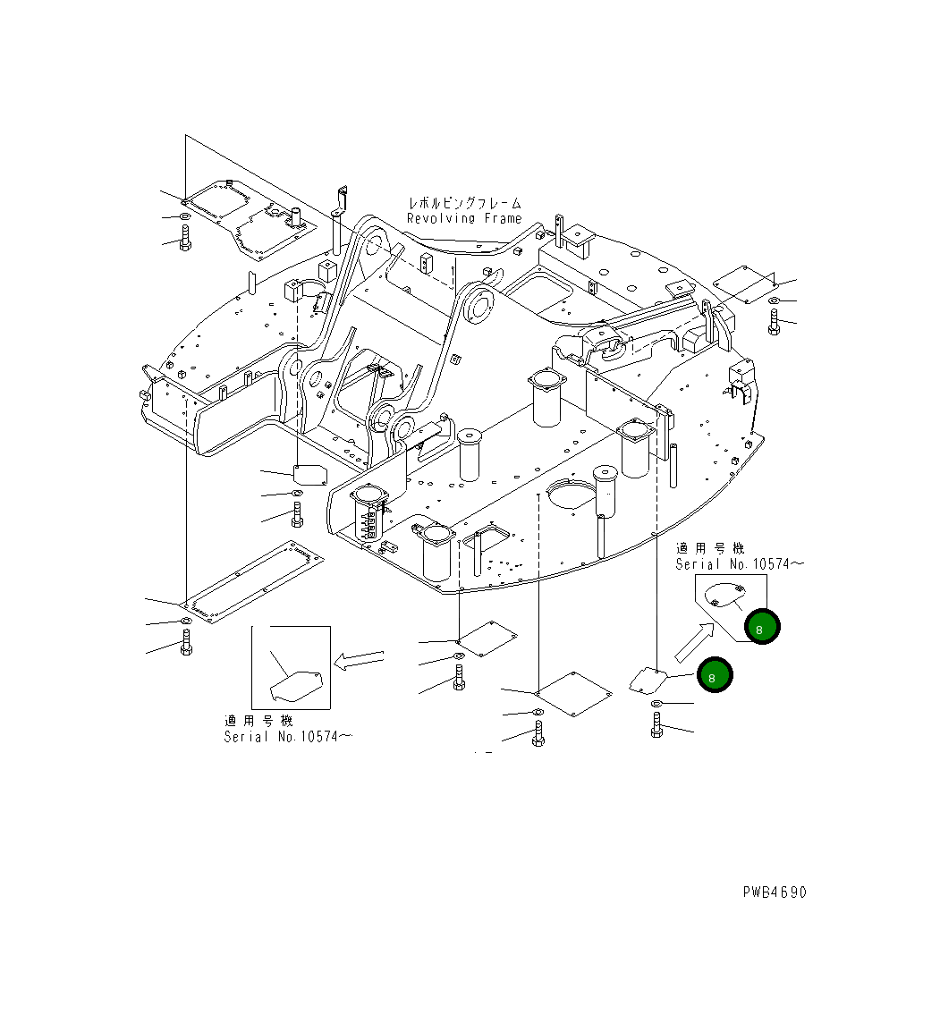 Крышка 22U-54-12133  Komatsu