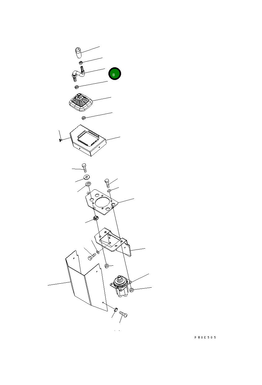 Рычаг 423-V88-3180 Komatsu