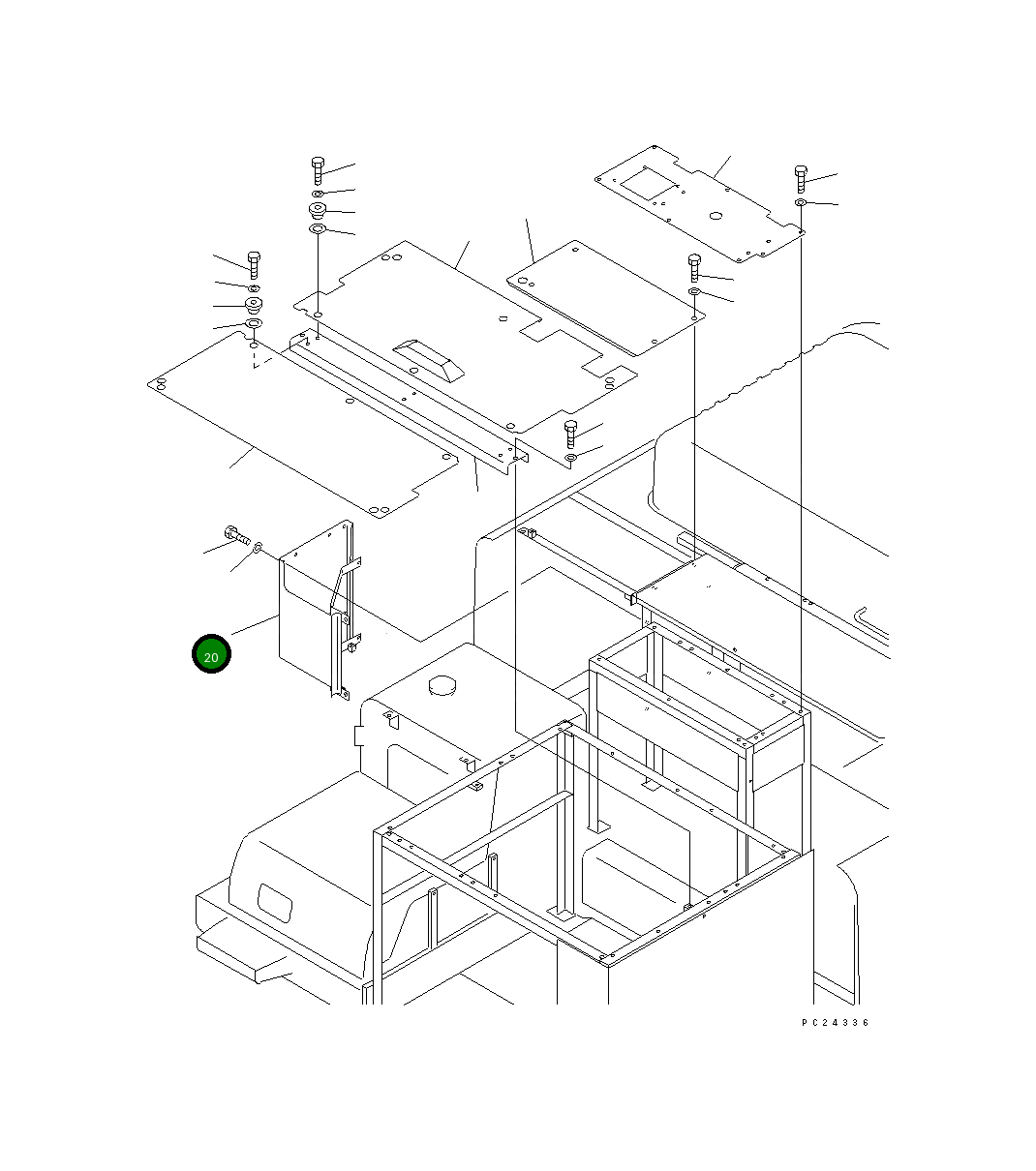 Крышка 8261-54-1281  Komatsu