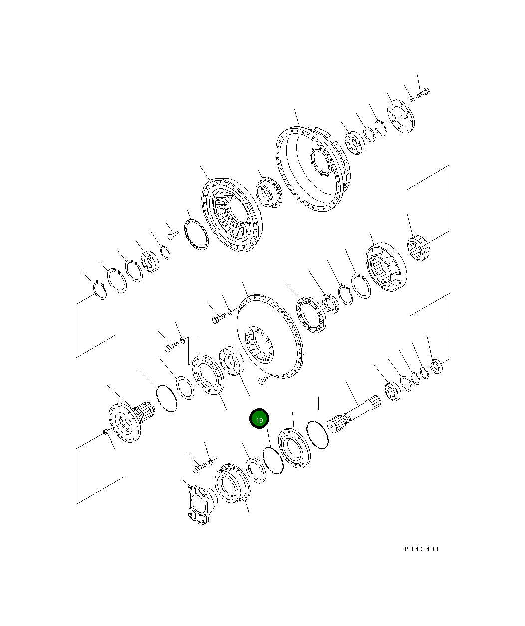 Подшипник 568-13-13350 Komatsu