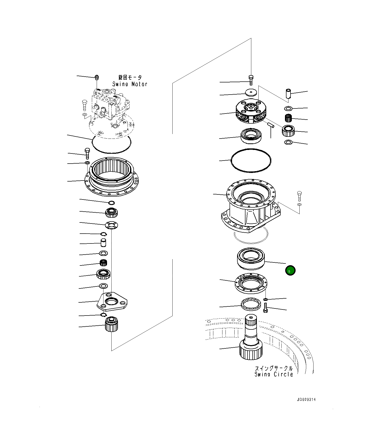 Подшипник 20Y2622440 Komatsu