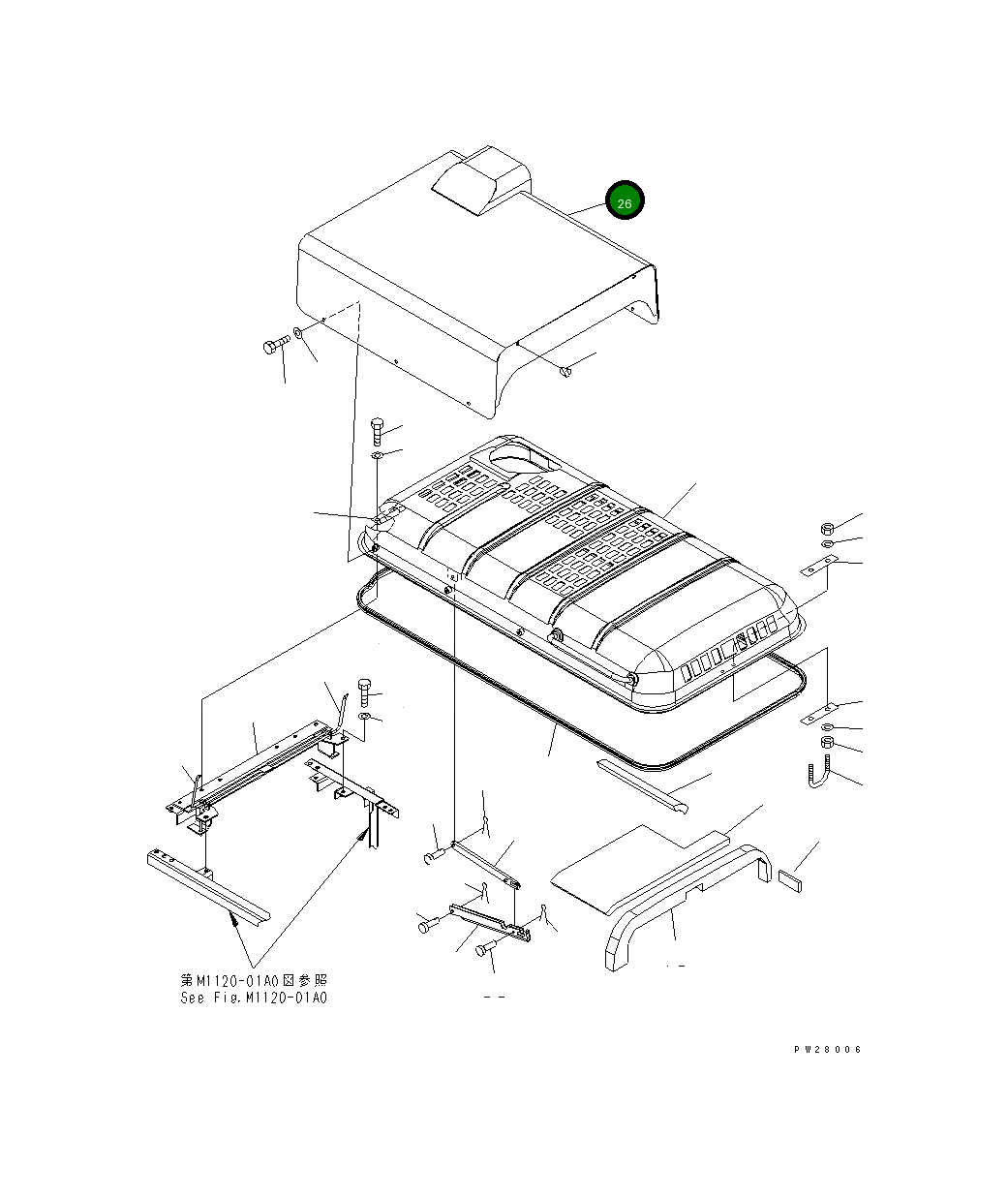 Крышка 8298-54-1173  Komatsu