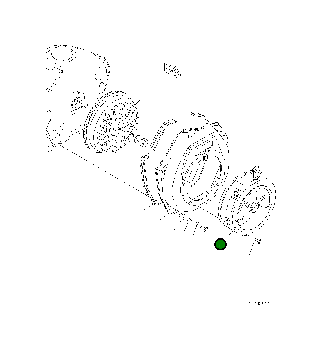 Крышка YM114651-76301 Komatsu