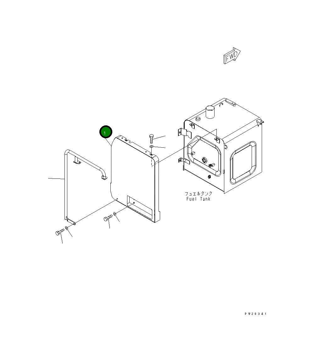 Крышка 8255-54-4461  Komatsu