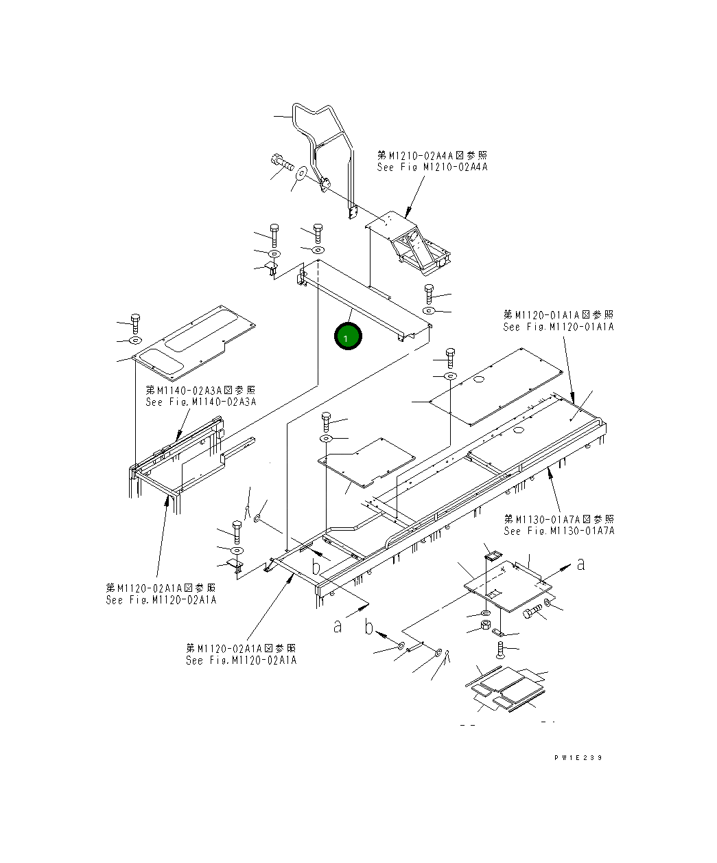 Крышка 21T-54-67391 Komatsu