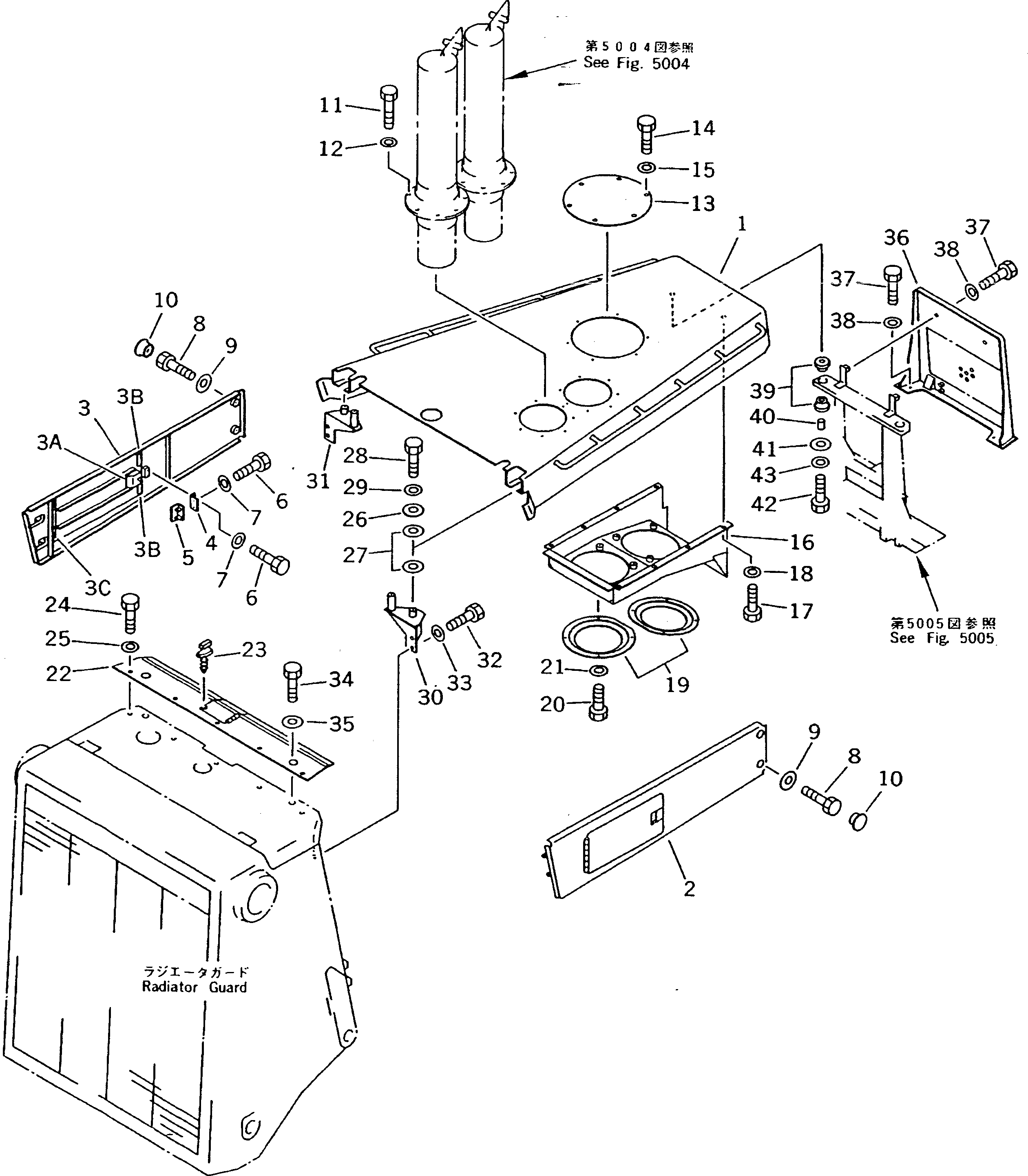 Крышка 198-54-45380 Komatsu
