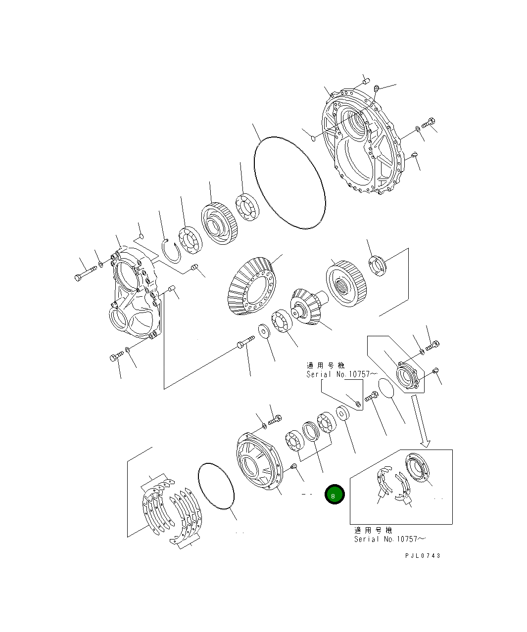 Подшипник 198-22-29130 Komatsu