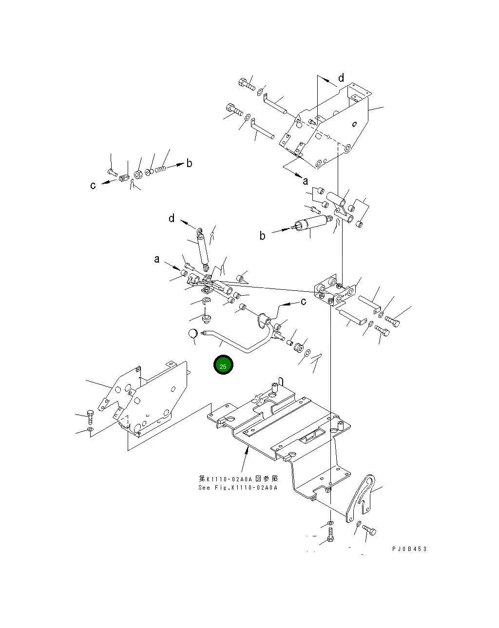 Рычаг 21J-54-13141 Komatsu