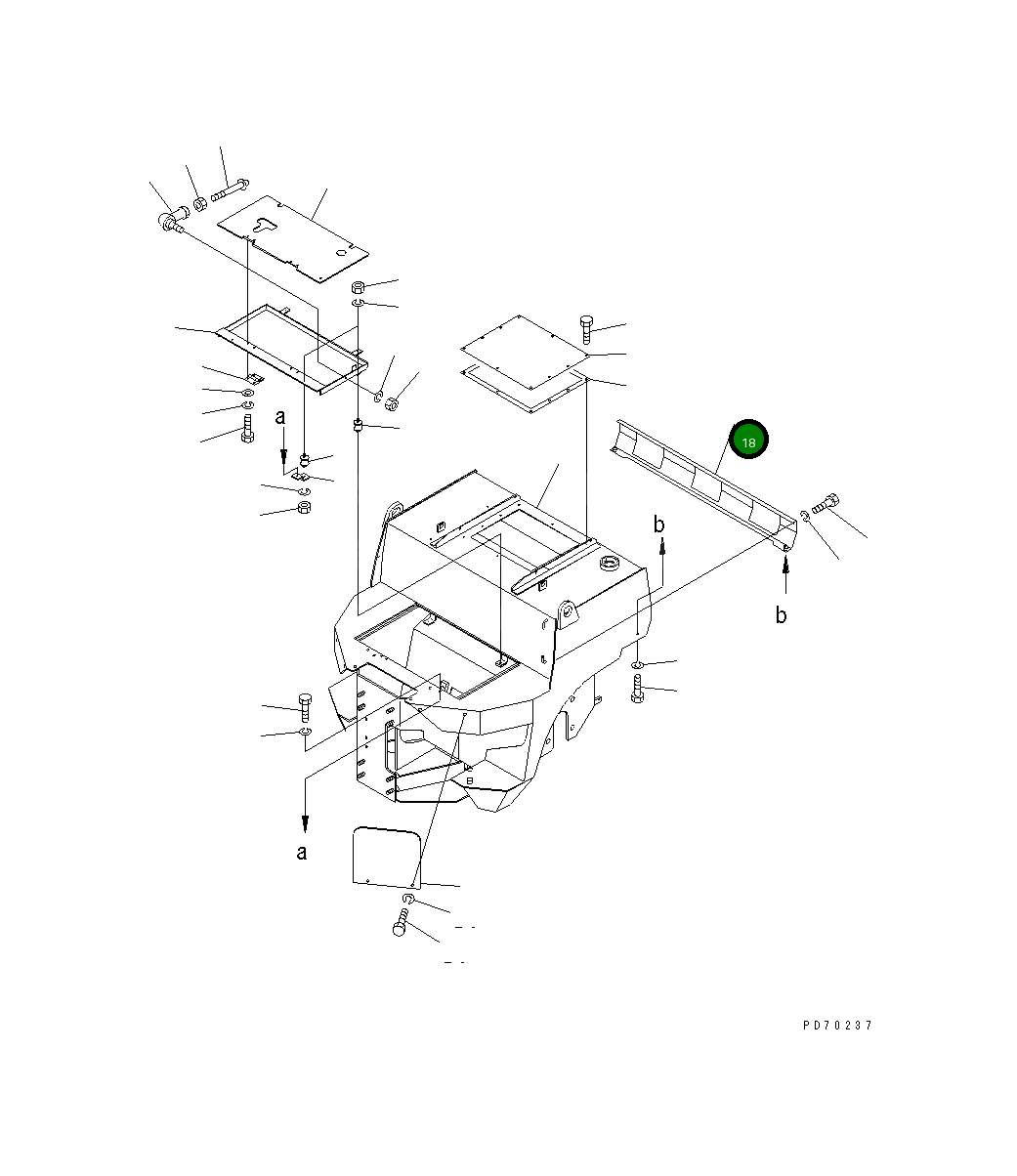 Крышка 2691-1-44800  Komatsu