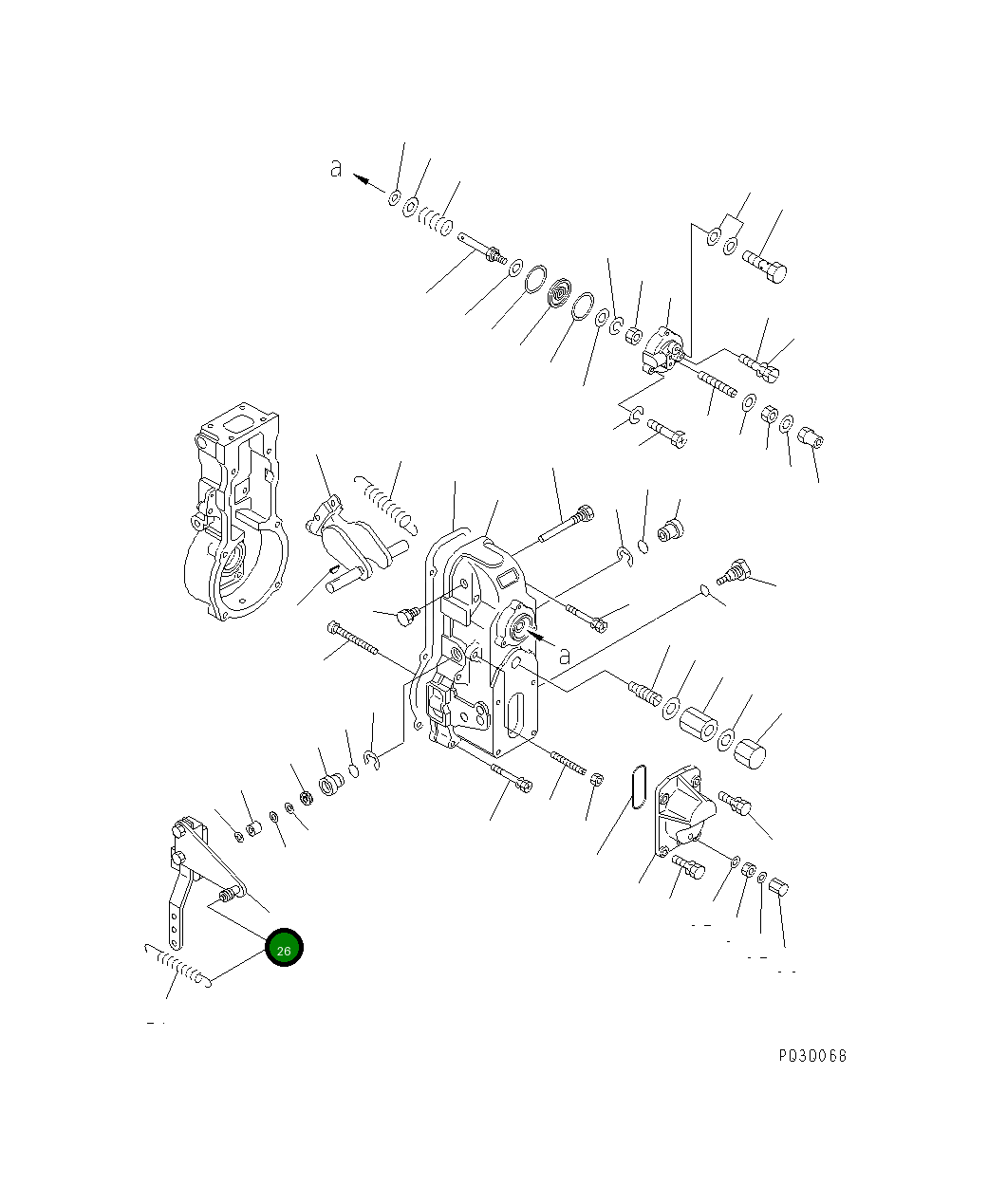 Рычаг DK154395-0420 Komatsu