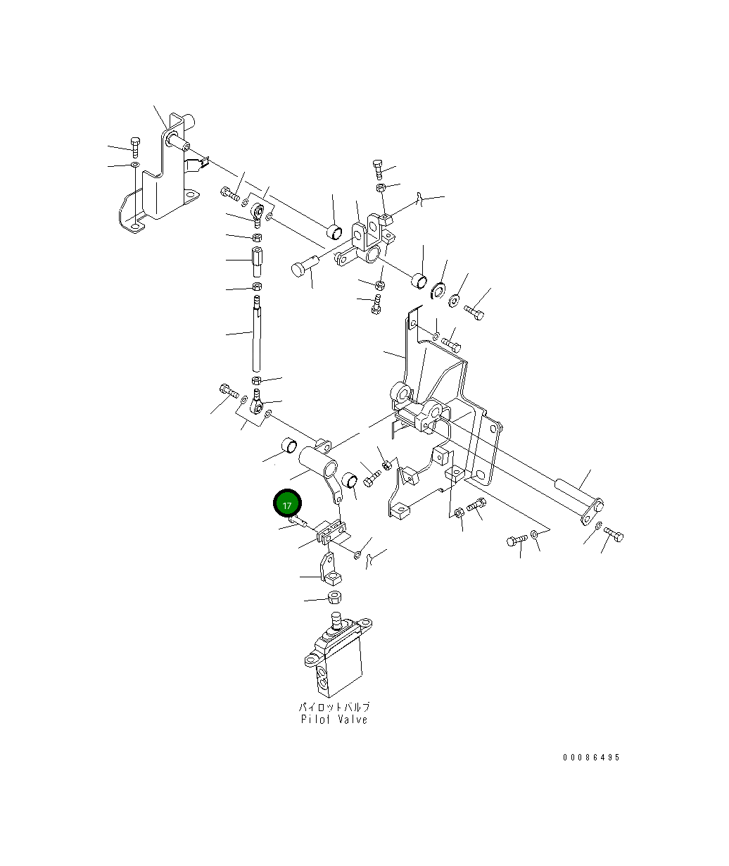 Рычаг 22F-910-3171  Komatsu