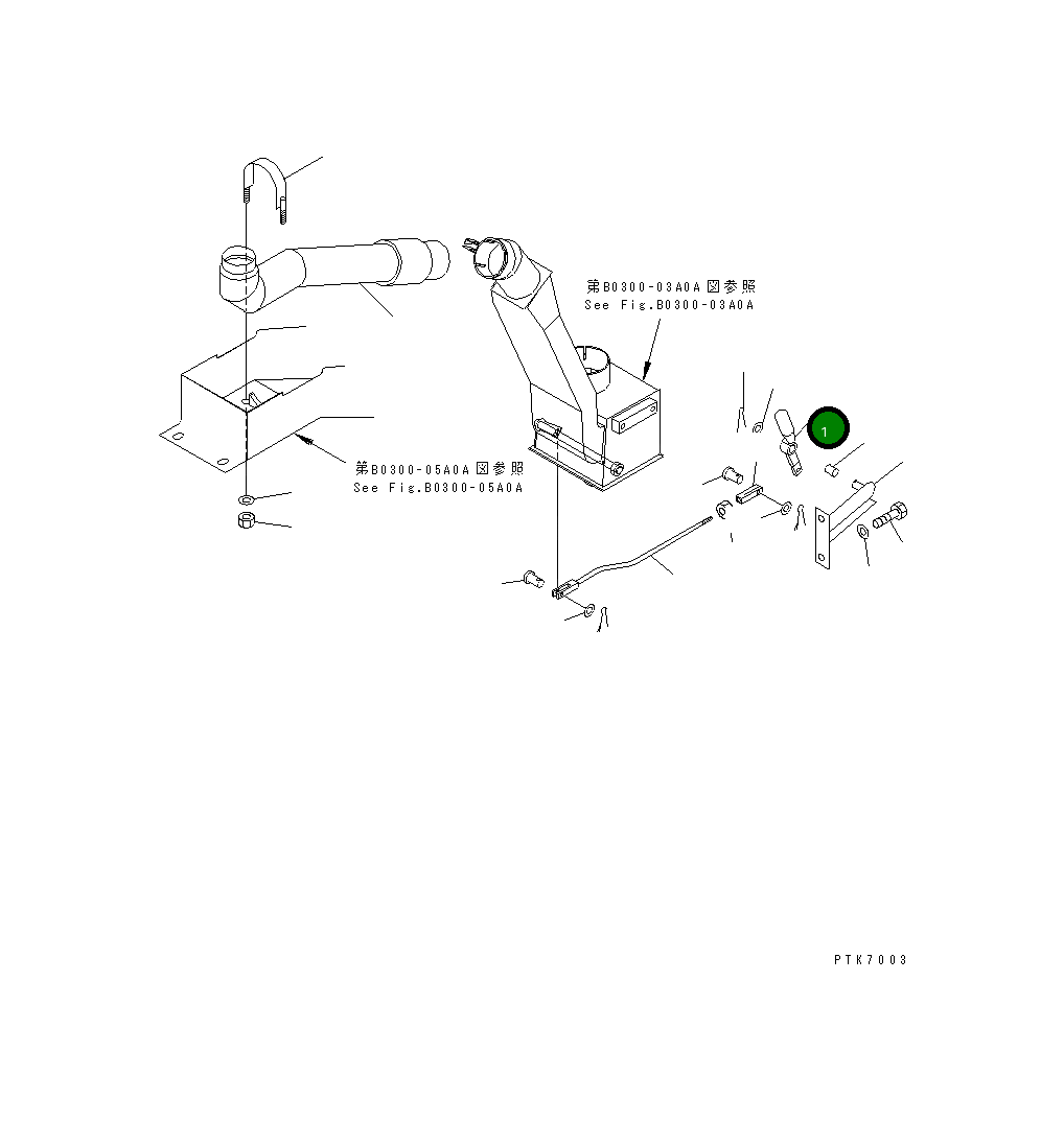 Рычаг 21J-01-11561 Komatsu