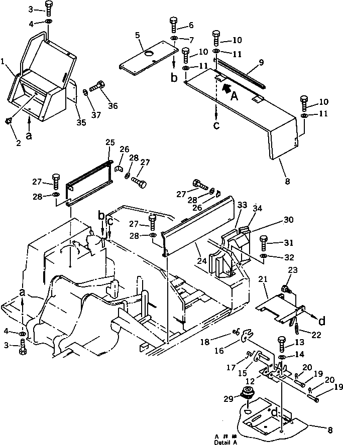 Крышка 21K-54-26191 Komatsu