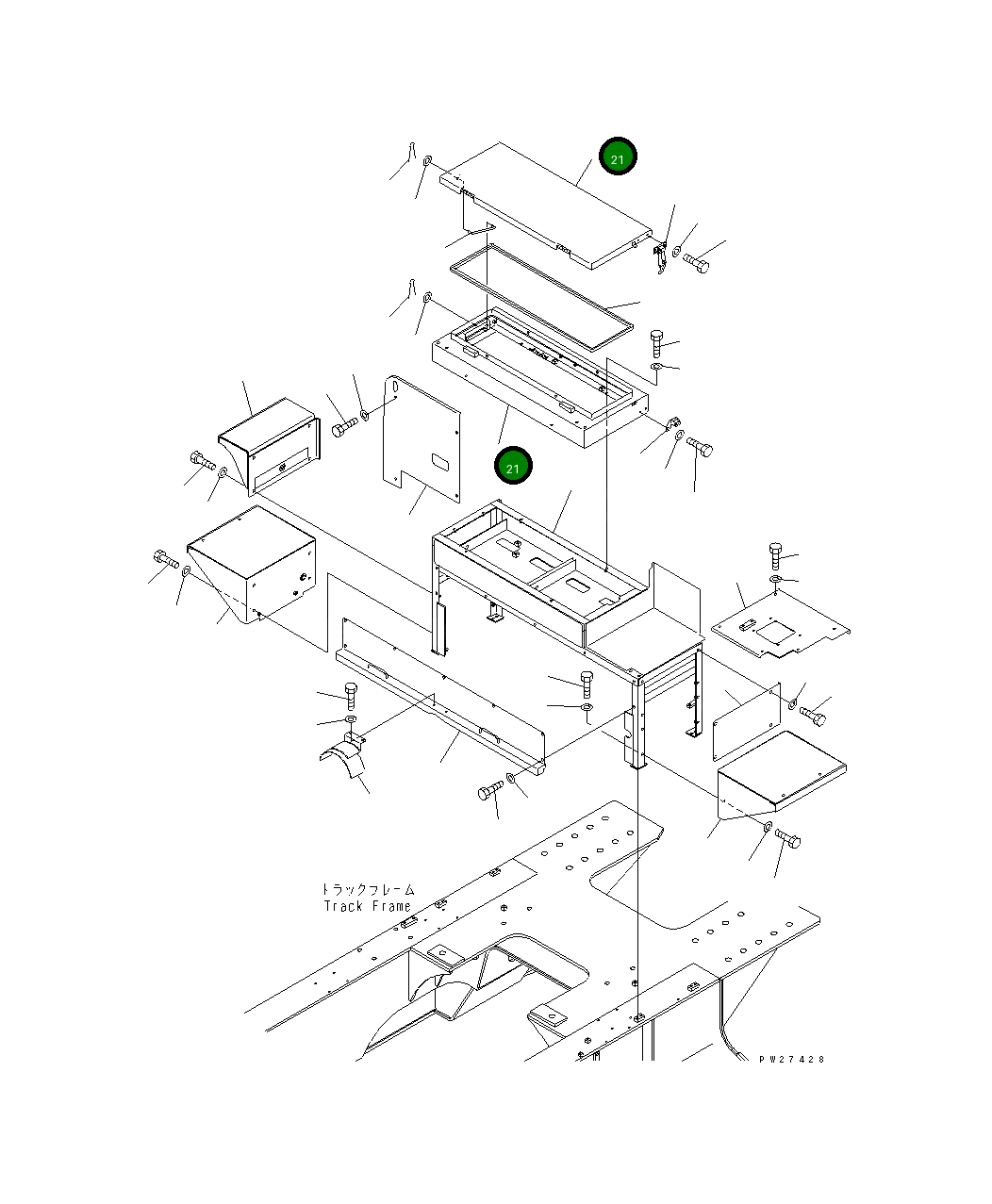 Крышка 8287-54-2161  Komatsu