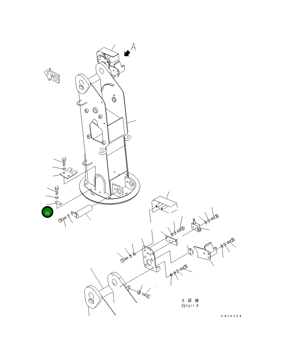 Крышка MH355-4454000 Komatsu