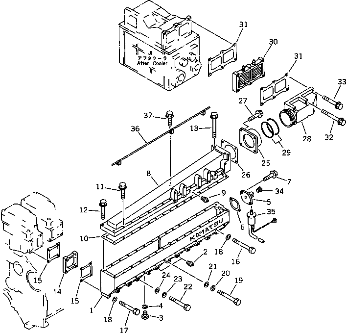 Крышка 6212-15-4790  Komatsu