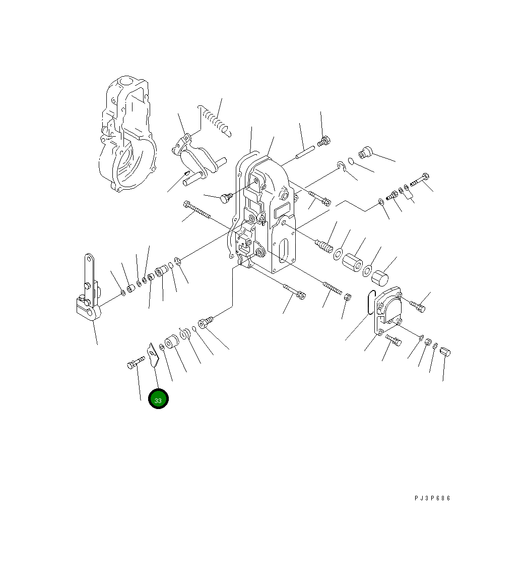 Рычаг DK154381-5300 Komatsu