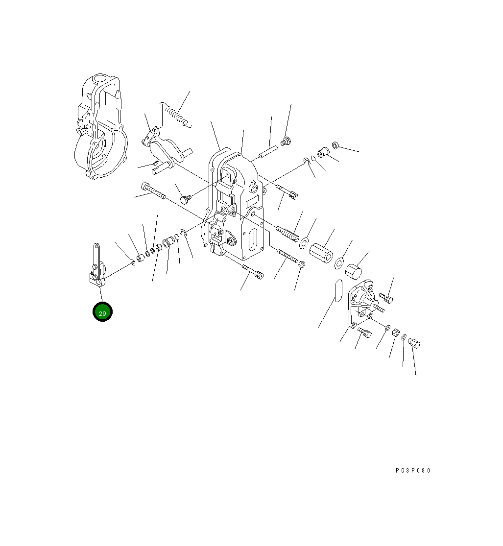 Рычаг DK154343-0320 Komatsu