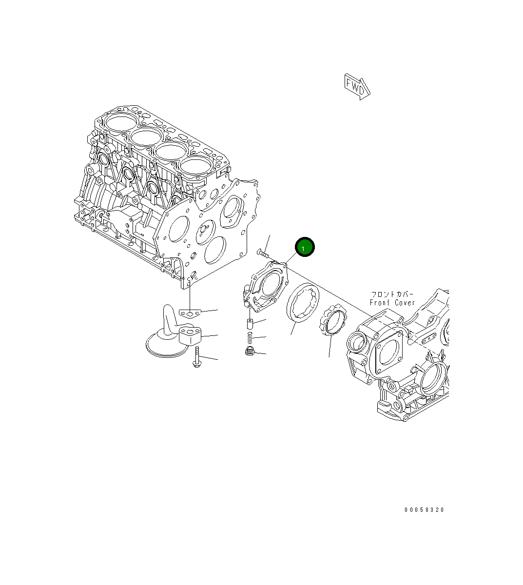 Крышка YM119802-32070 Komatsu
