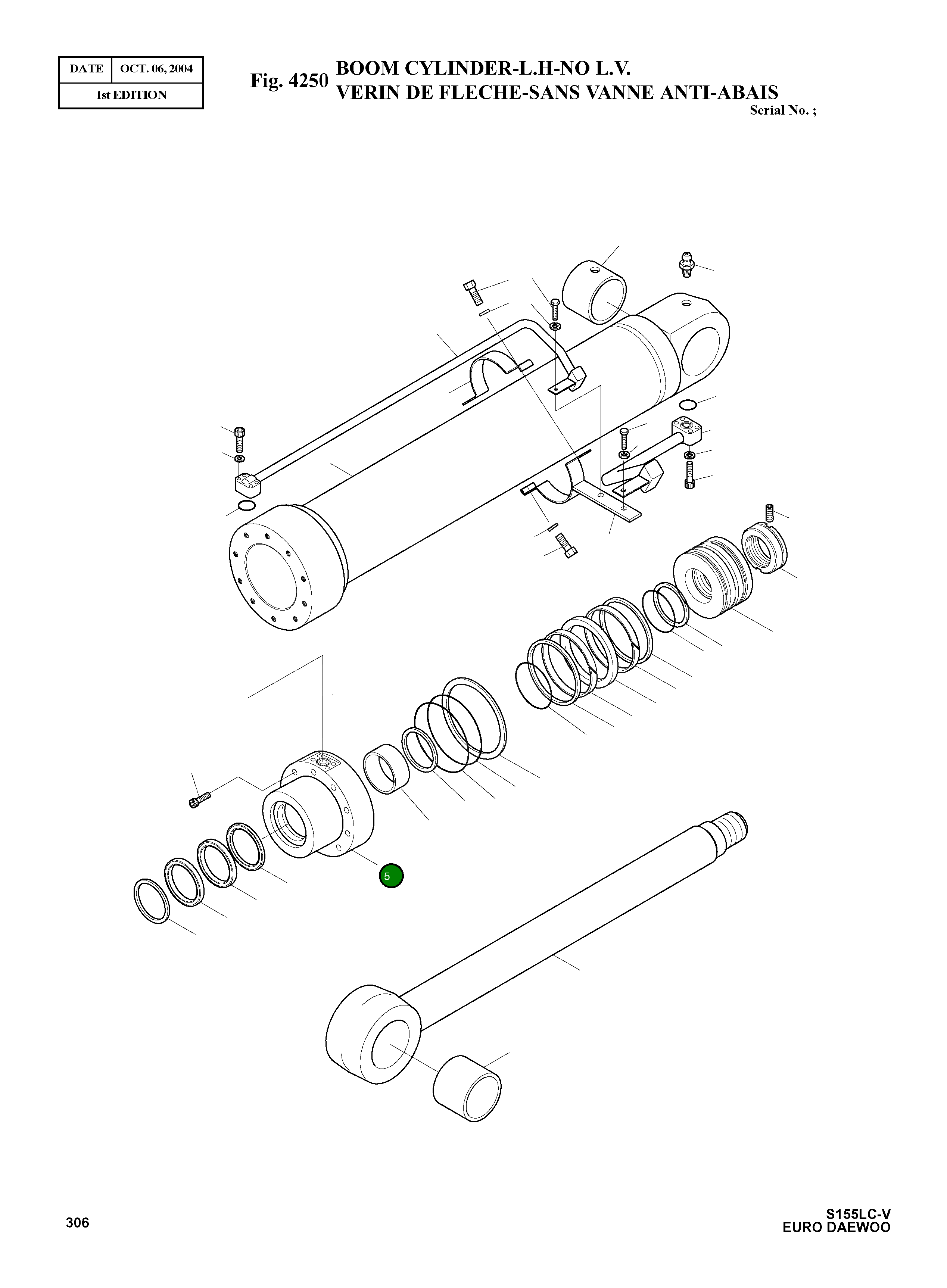 Крышка, ROD 53B382-2 Komatsu